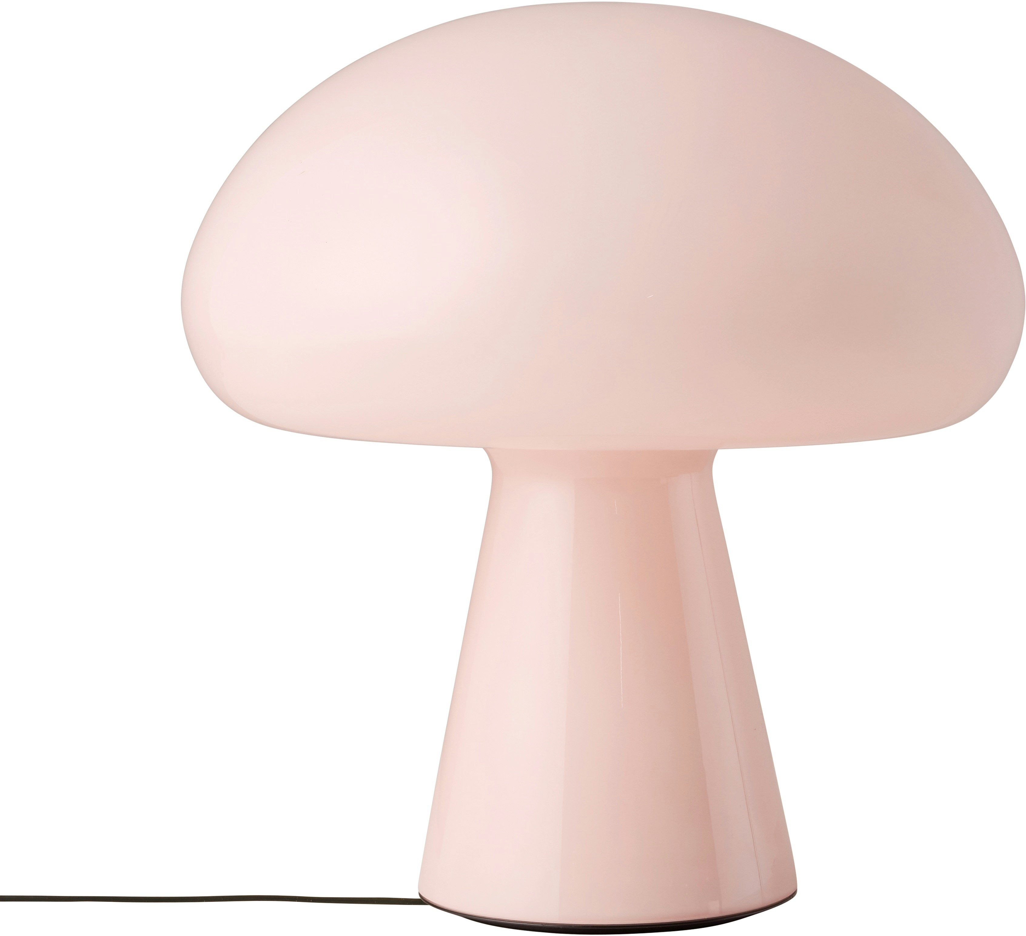 An Obello Portable Lamp in Pink viewed from an angle.