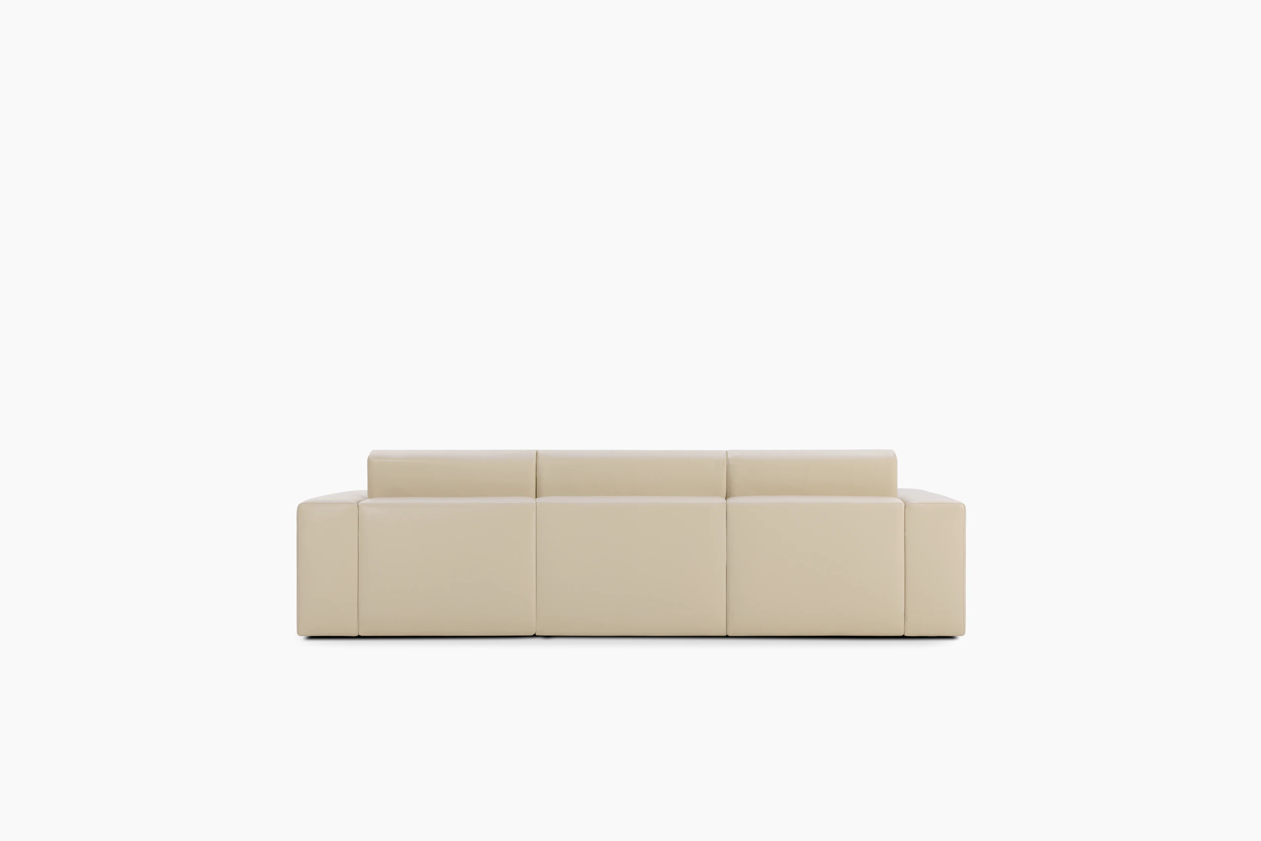 Irvin Sofa - Three-Seater, Raise Leather, Gesso