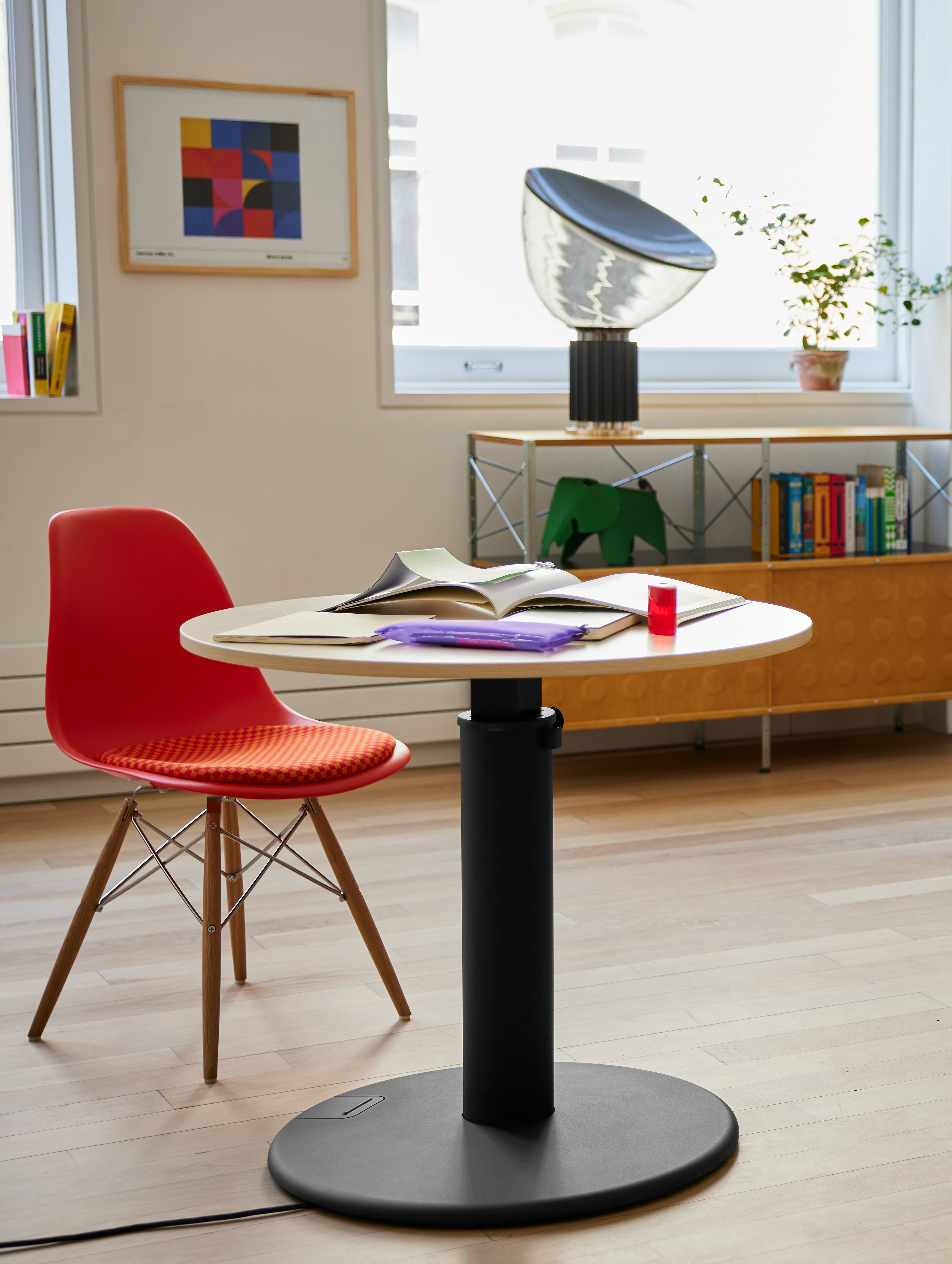 Eames Molded Plastic Side Chair with Seat Pad