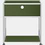 USM Haller P2 Bedside Table - Side Table,  Olive Green