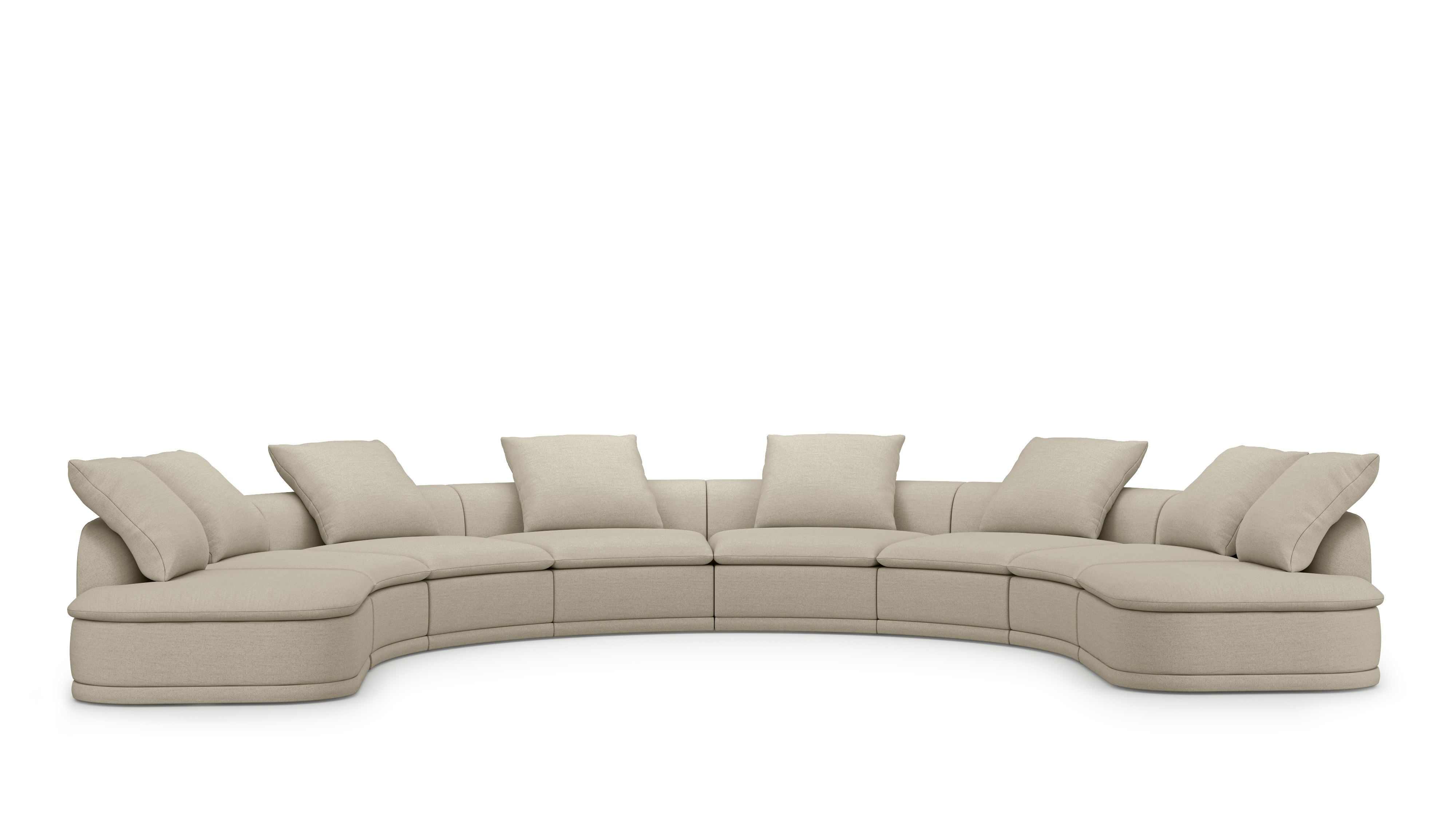 Atlason Composed Modular Sofa U Shape Sectional - Curve, Beck, Patisserie