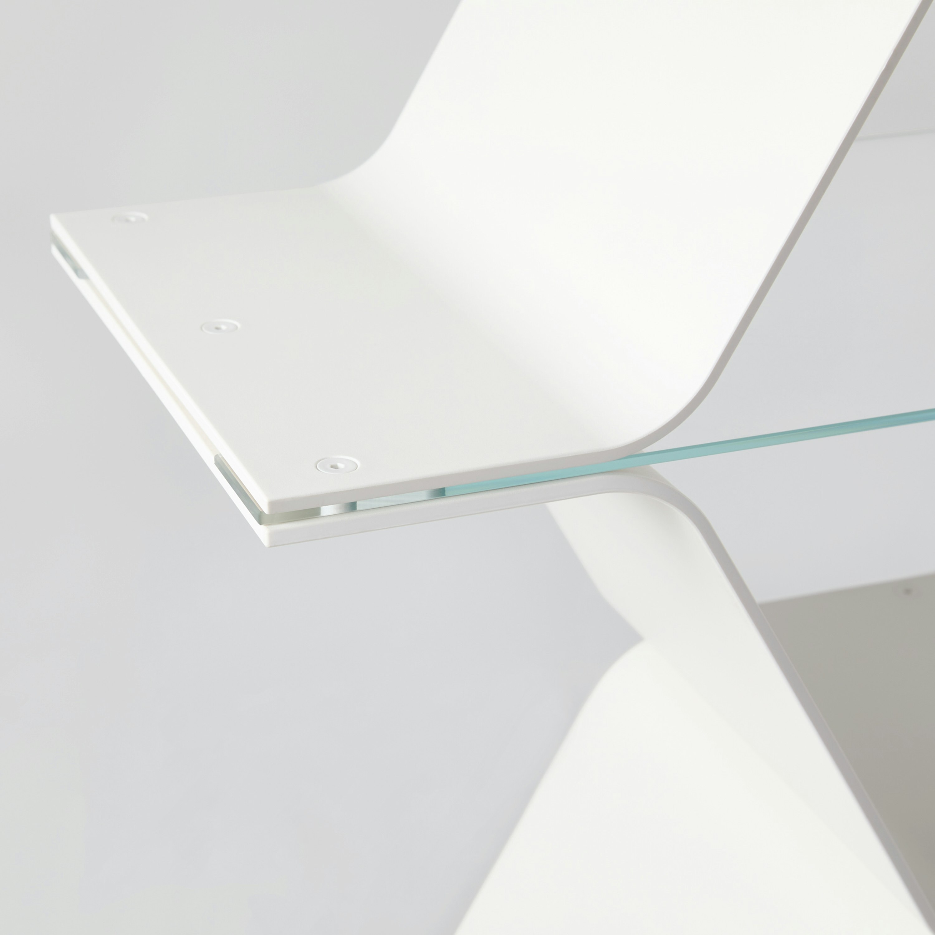 Honeycomb Modular Shelving 9 Cells - Configuration F, Vertical, White detail