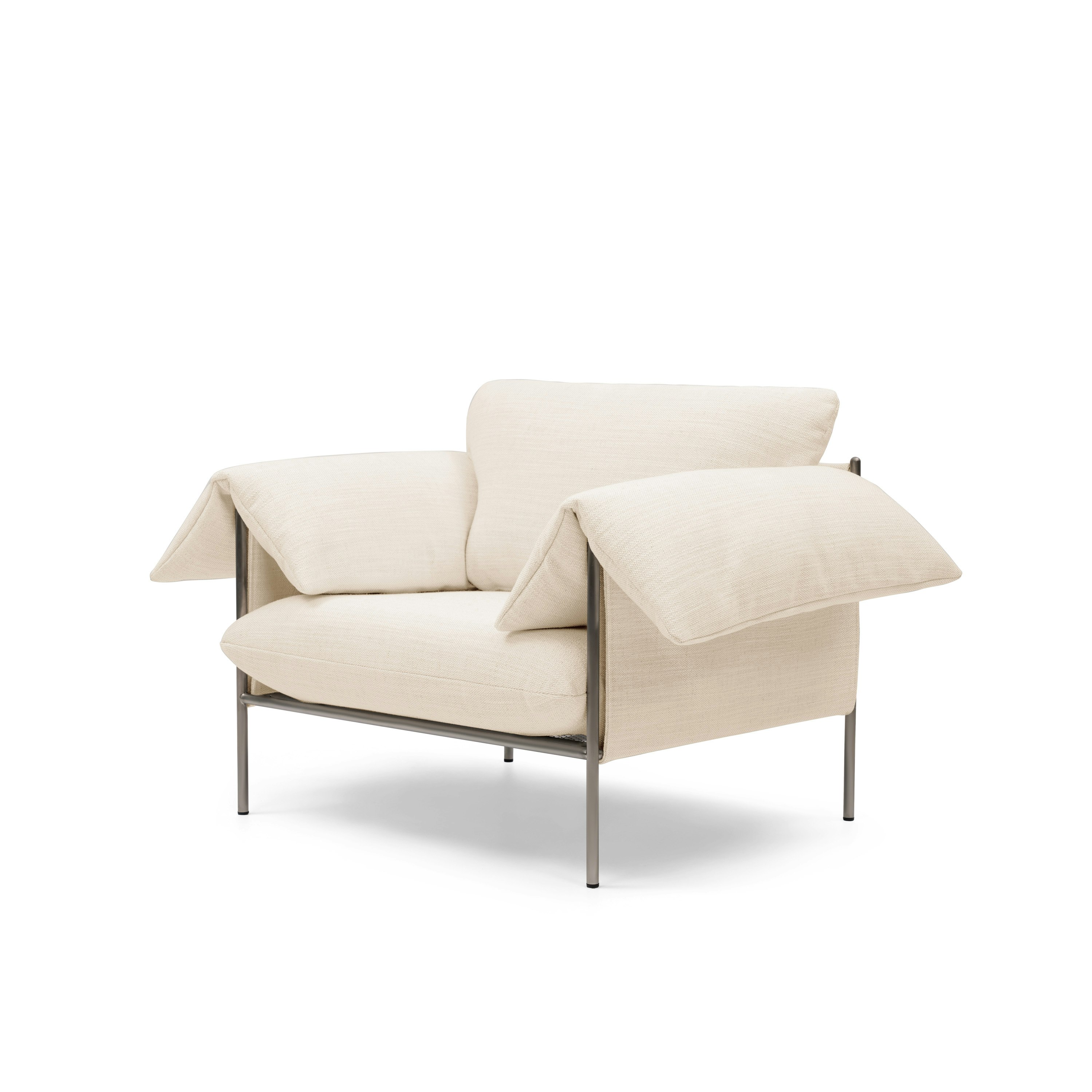 Alva Occasional Chair Brushed Steel Frame Hyams Sable