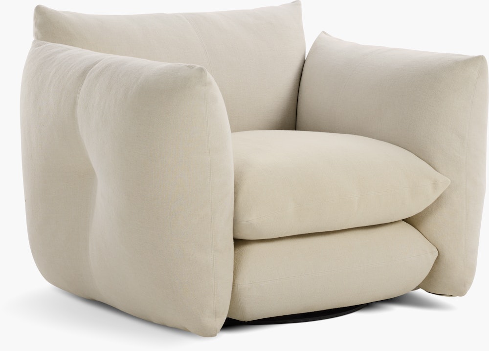 Perron Pillo Lounge Chair - Swivel or Fixed,  Haven,  Ivory
