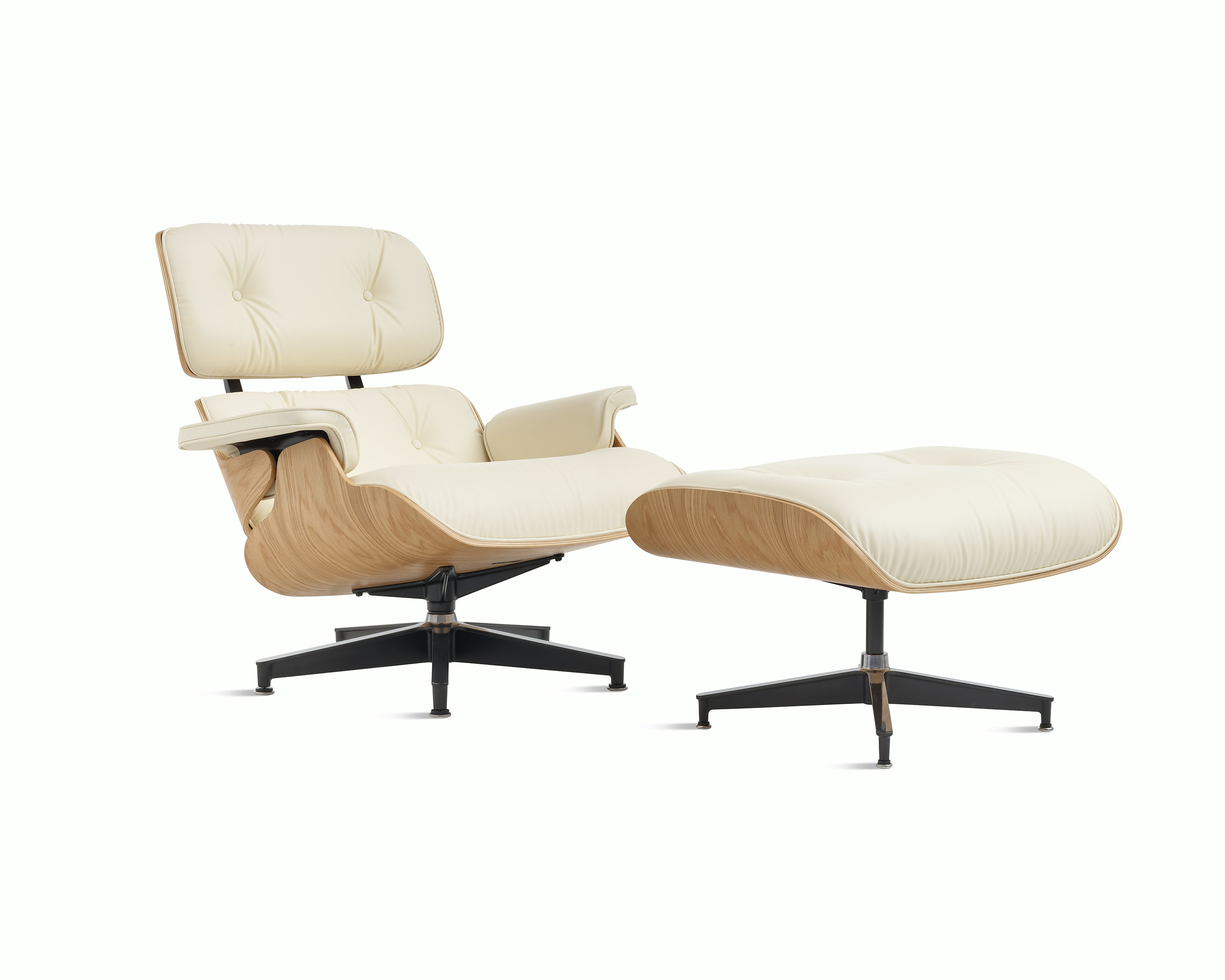 Eames Lounge Chair and Ottoman, Vegan Leather