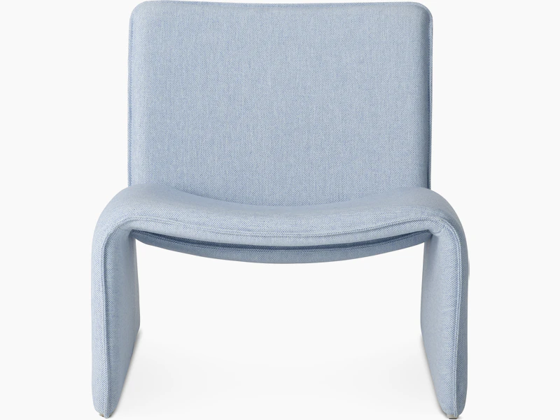 Front view Blue Fin Lounge Chair on white background