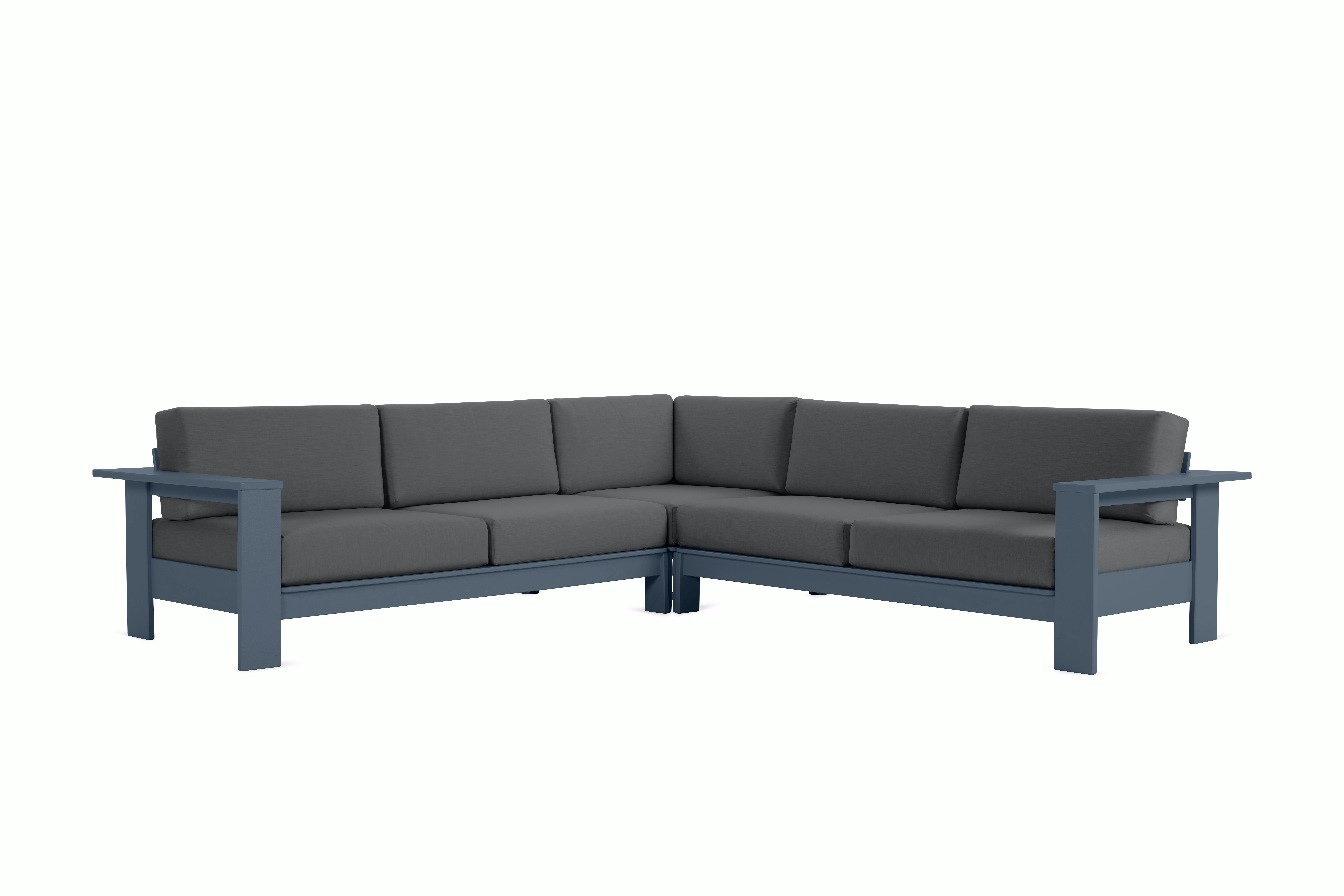 Pepin Corner Sectional - ash-blue,   charcoal