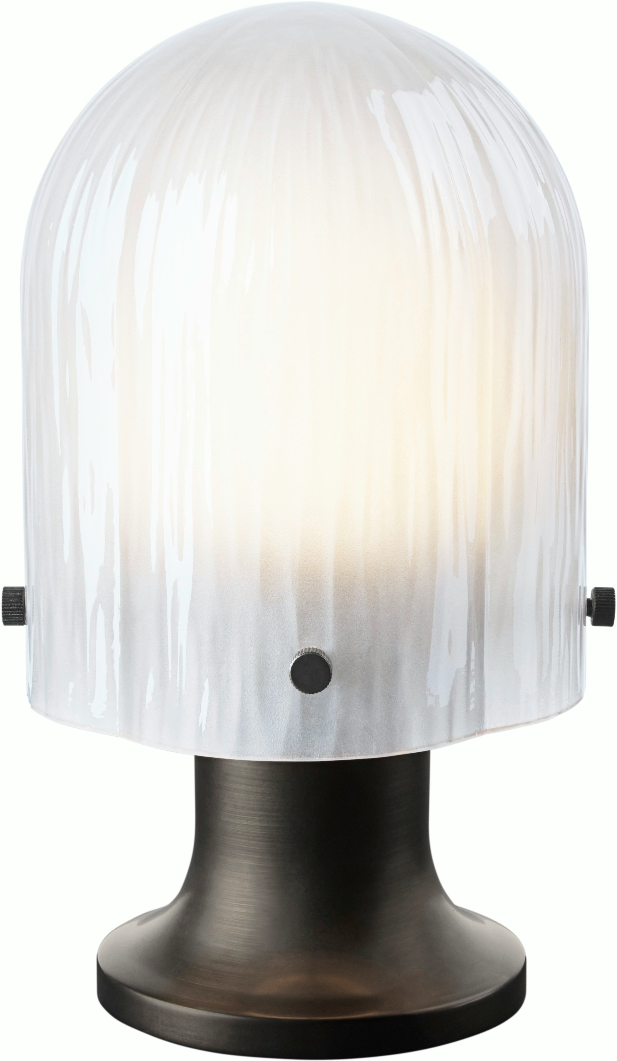 A Seine Portable Lamp - Antique Brass in Antique Brass viewed from the front.