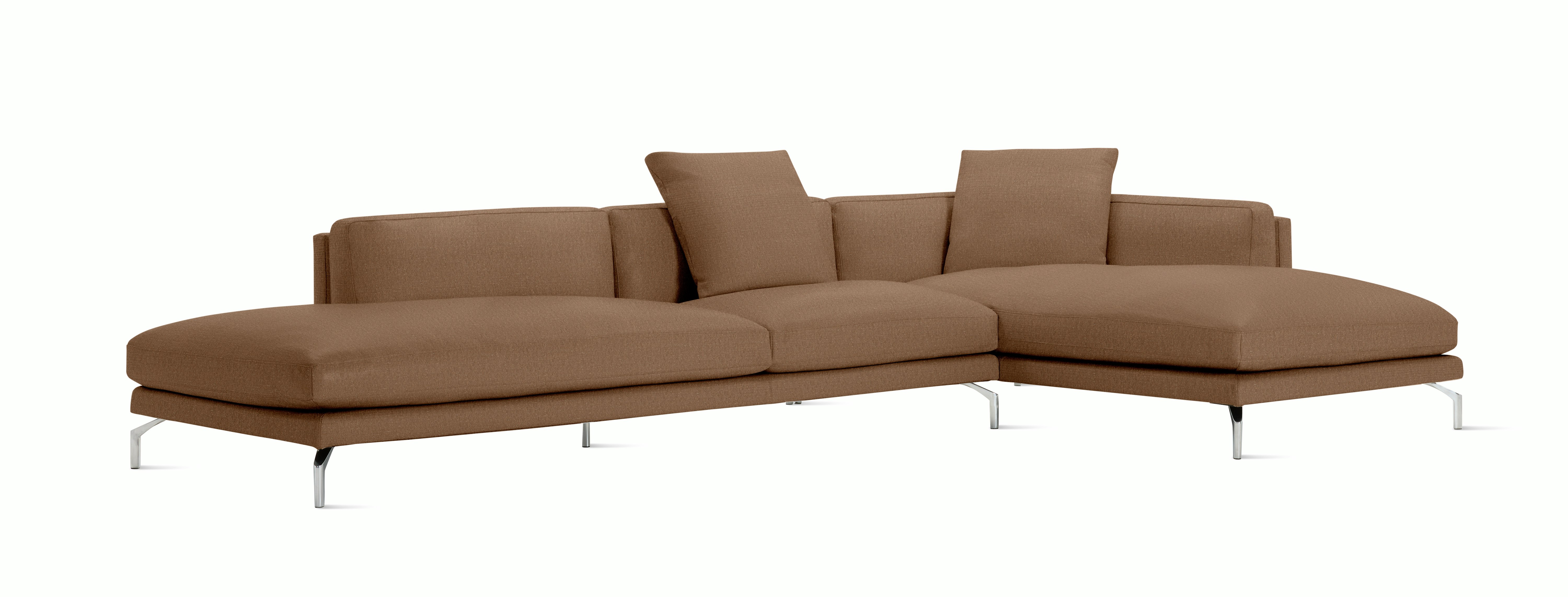 Como Open Sectional - Right Facing, Fabric, Album Linen, Tawny
