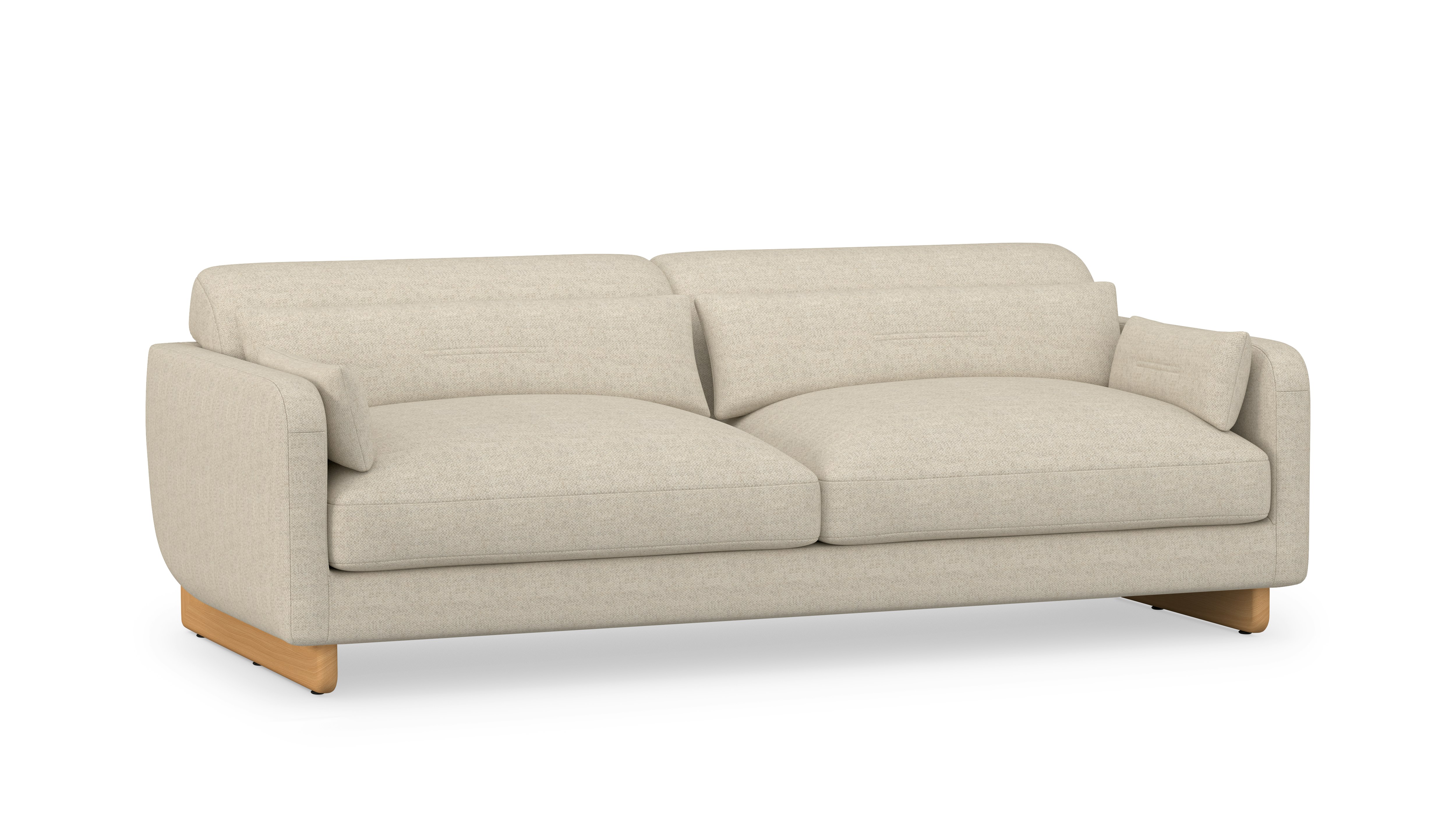 Contra Sofa - 84 Inch, Pecora, Cream, Oak