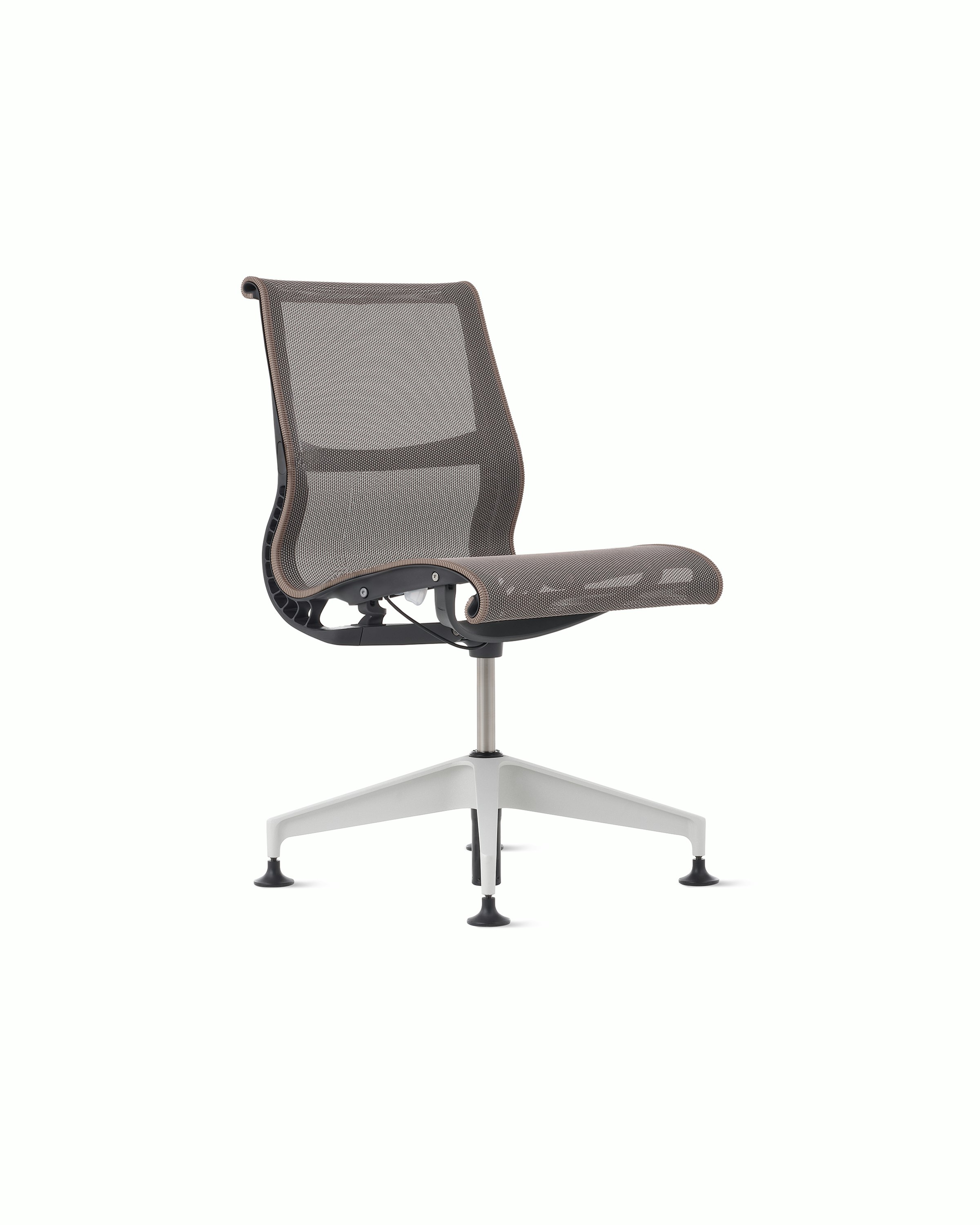 Setu Side Chair - No Arms,  Intercept,  Cocoa,  Graphite,  Silver Alloy,  Glide