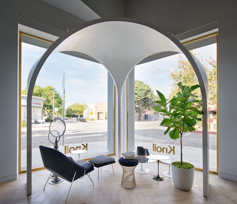 Los Angeles Home Design Shop with Saarinen Womb Chair & Ottoman, Platner Stool, and Saarinen Side Tables