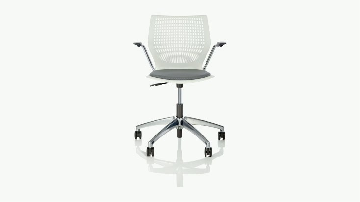 Grey and white MultiGeneration Chair by Knoll.