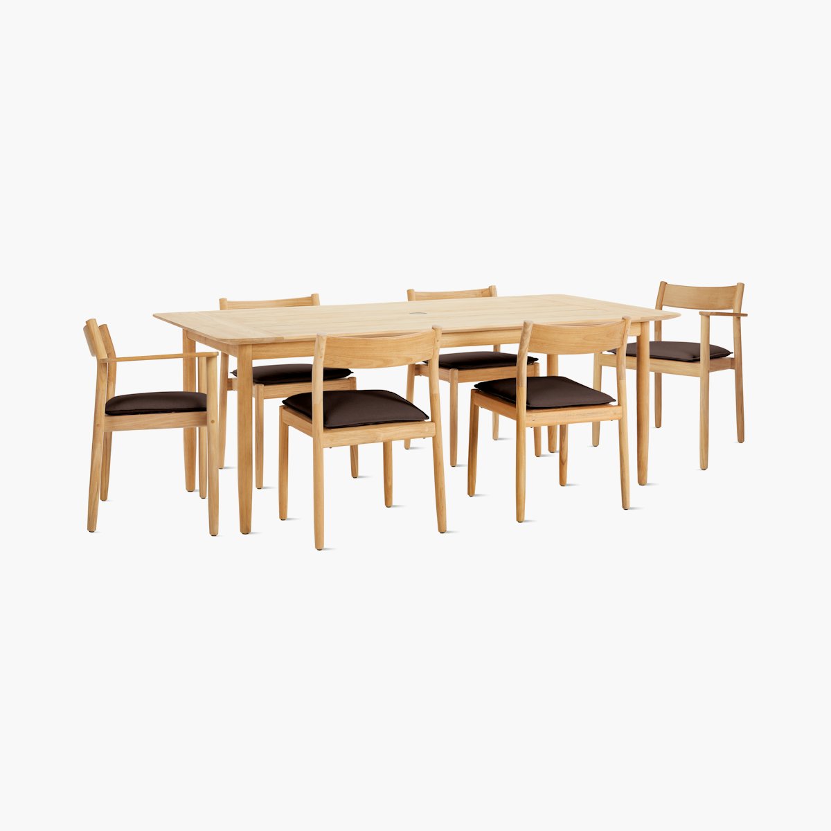 Terassi Dining Set Terassi Dining Set, 2 Armchairs & 4 Side Chairs