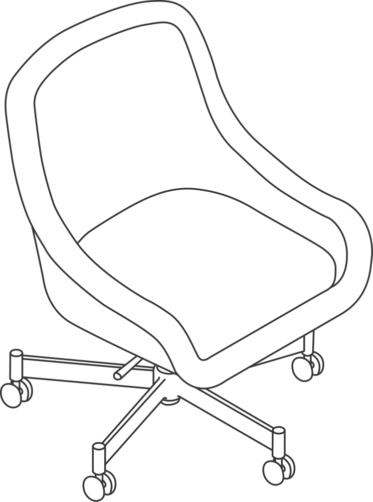 A line drawing - Bumper Conference Chair | Low Arms