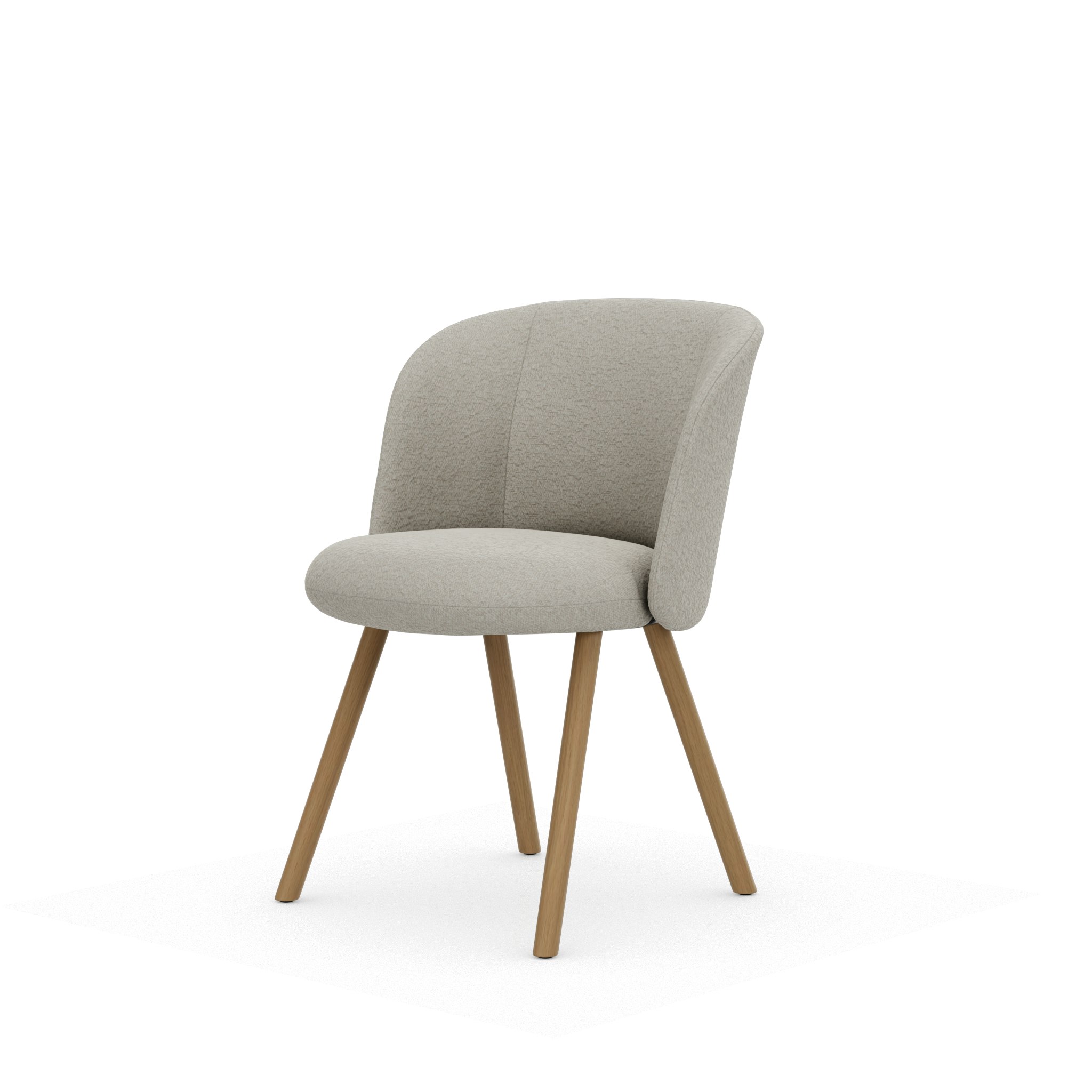 Mikado Chair - Side Chair, Nubia, Ivory / Pearl, Oak