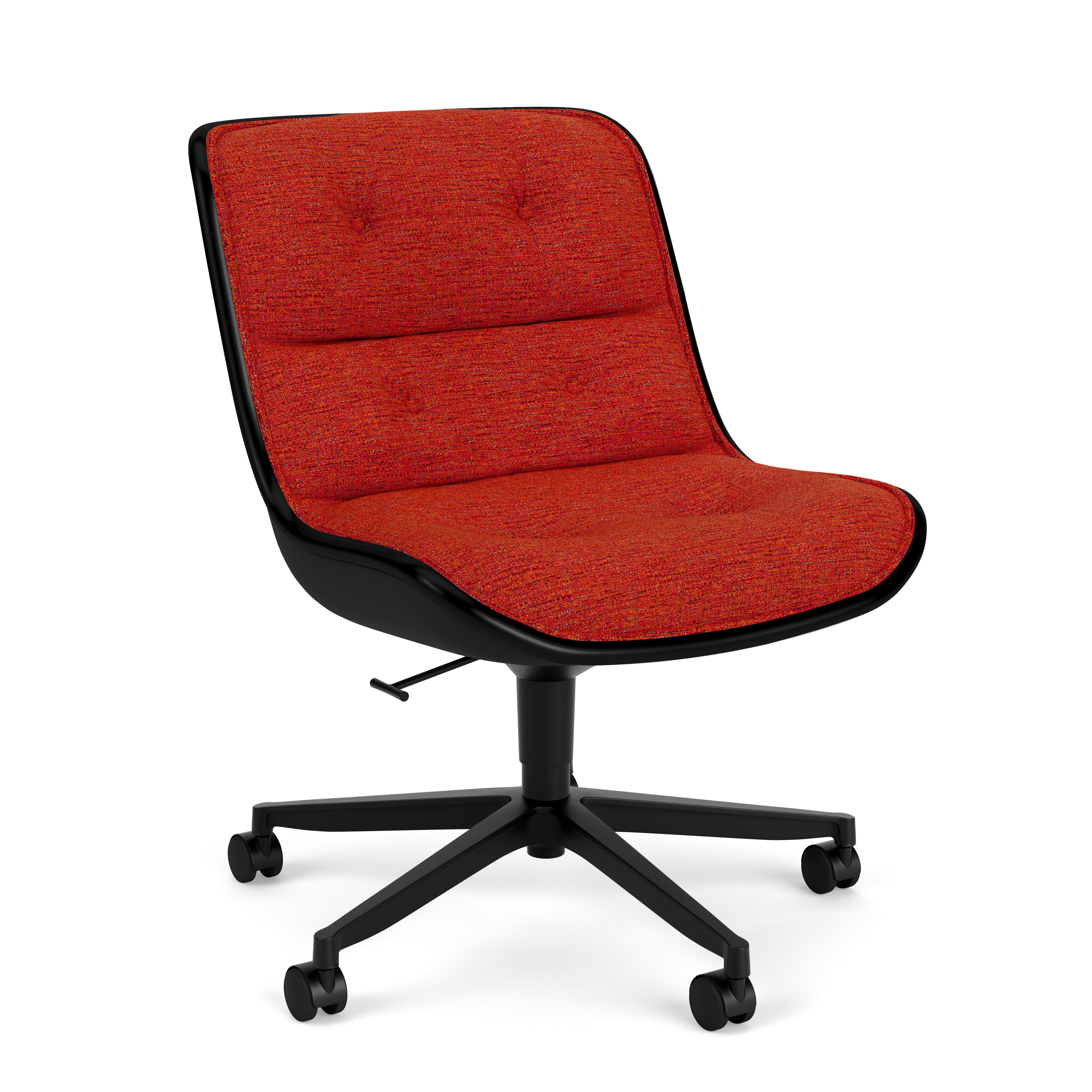 Pollock Executive Side Chair - 5 Star, Black, Diva,  Poppy