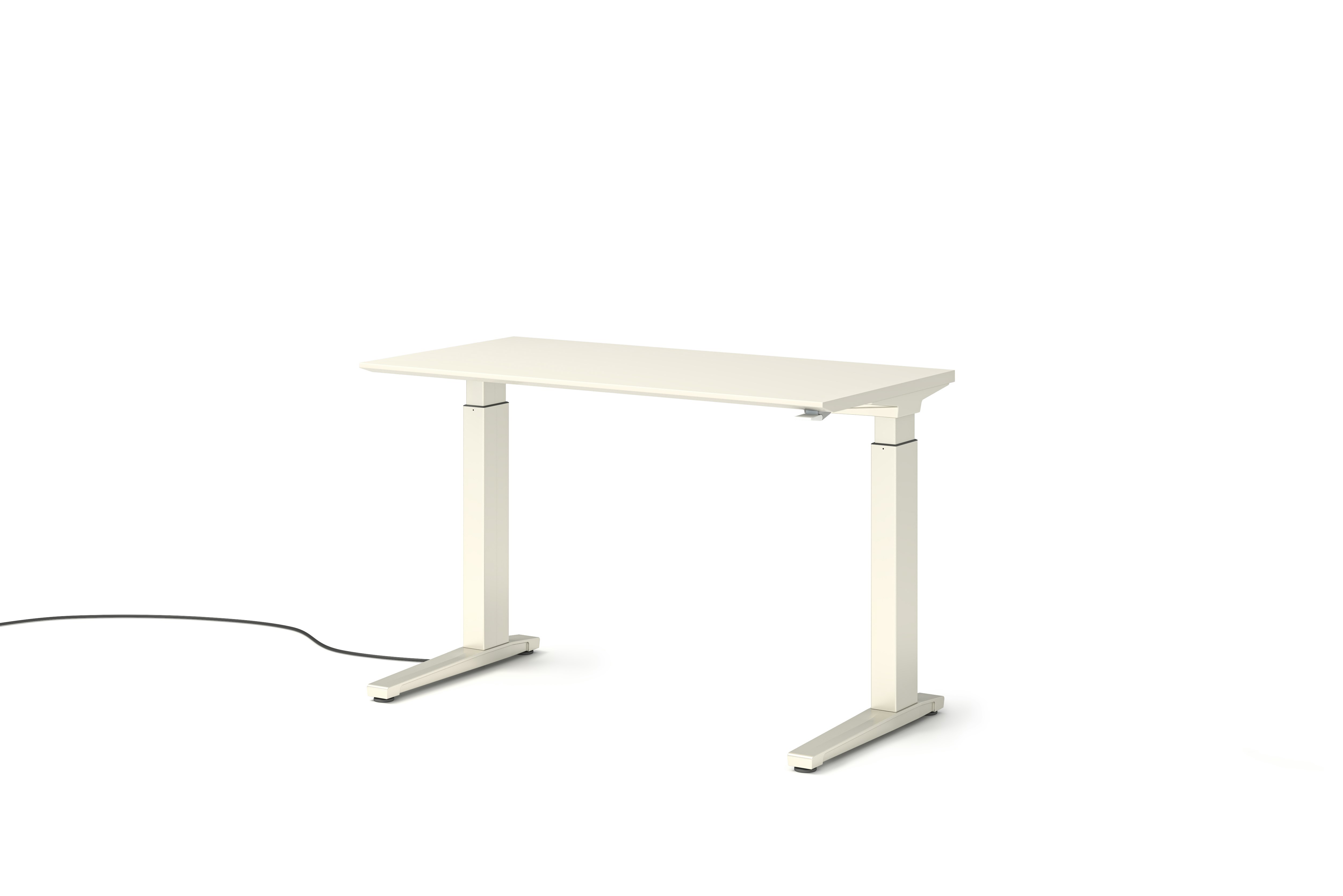 Renew Sit-To-Stand Desk - 23x46,  White Laminate White,  Hidden Power