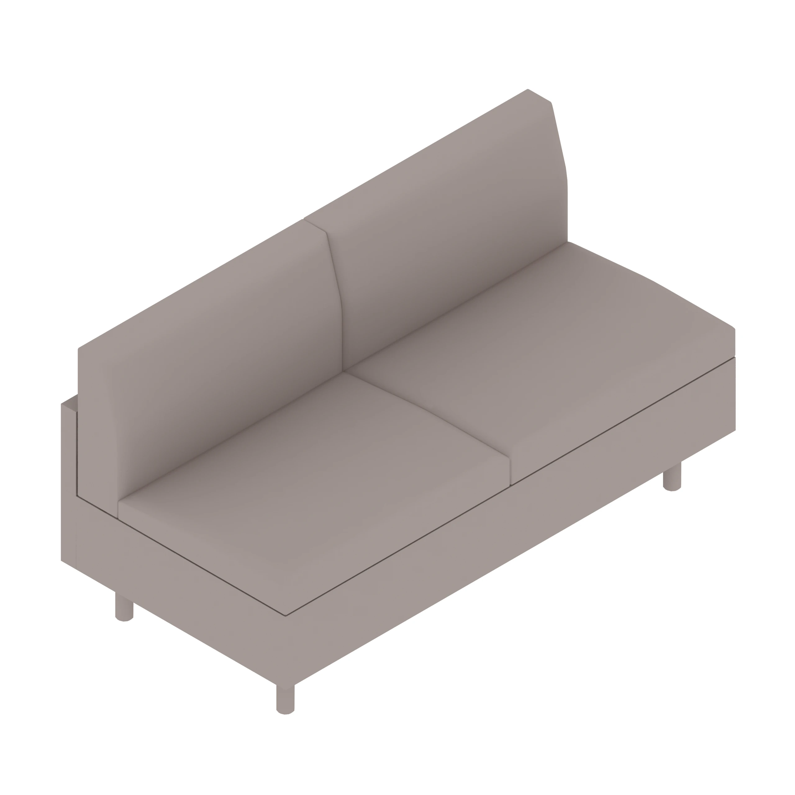 A generic rendering - Tuxedo Classic Settee | Armless