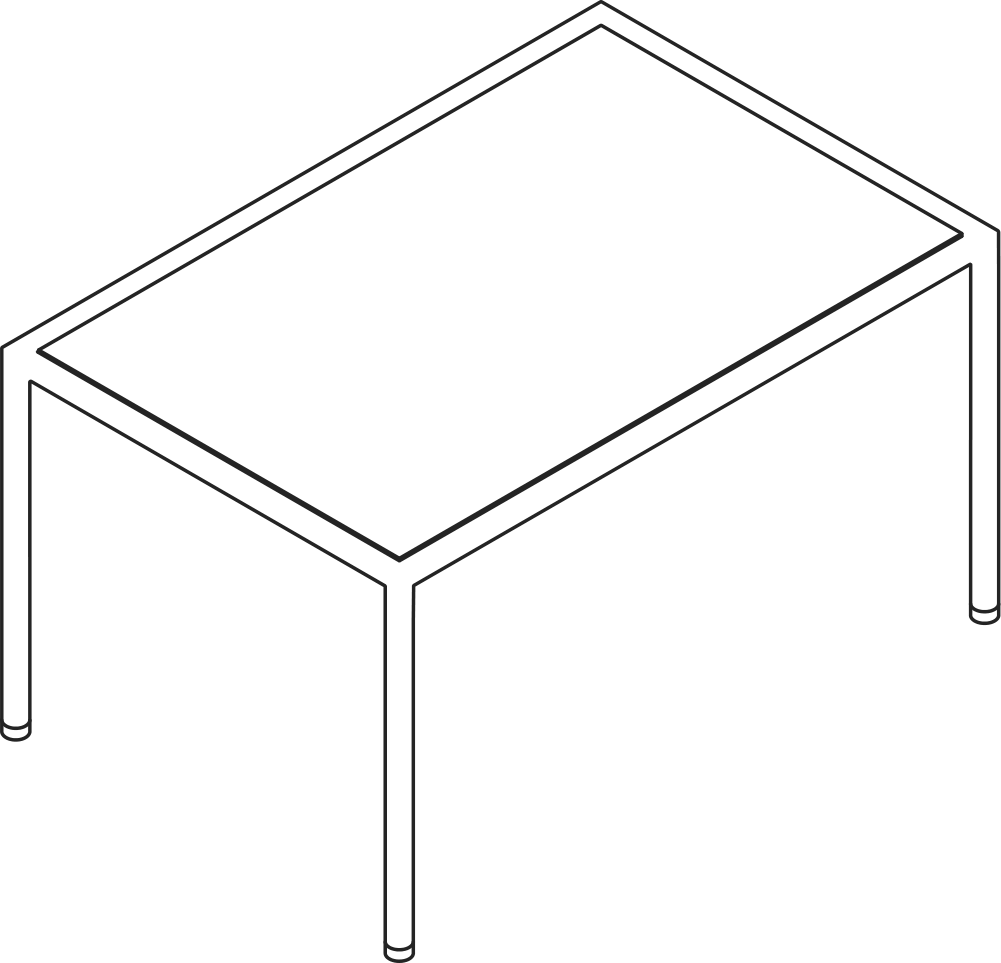 A line drawing - Full Round Table | Rectangular