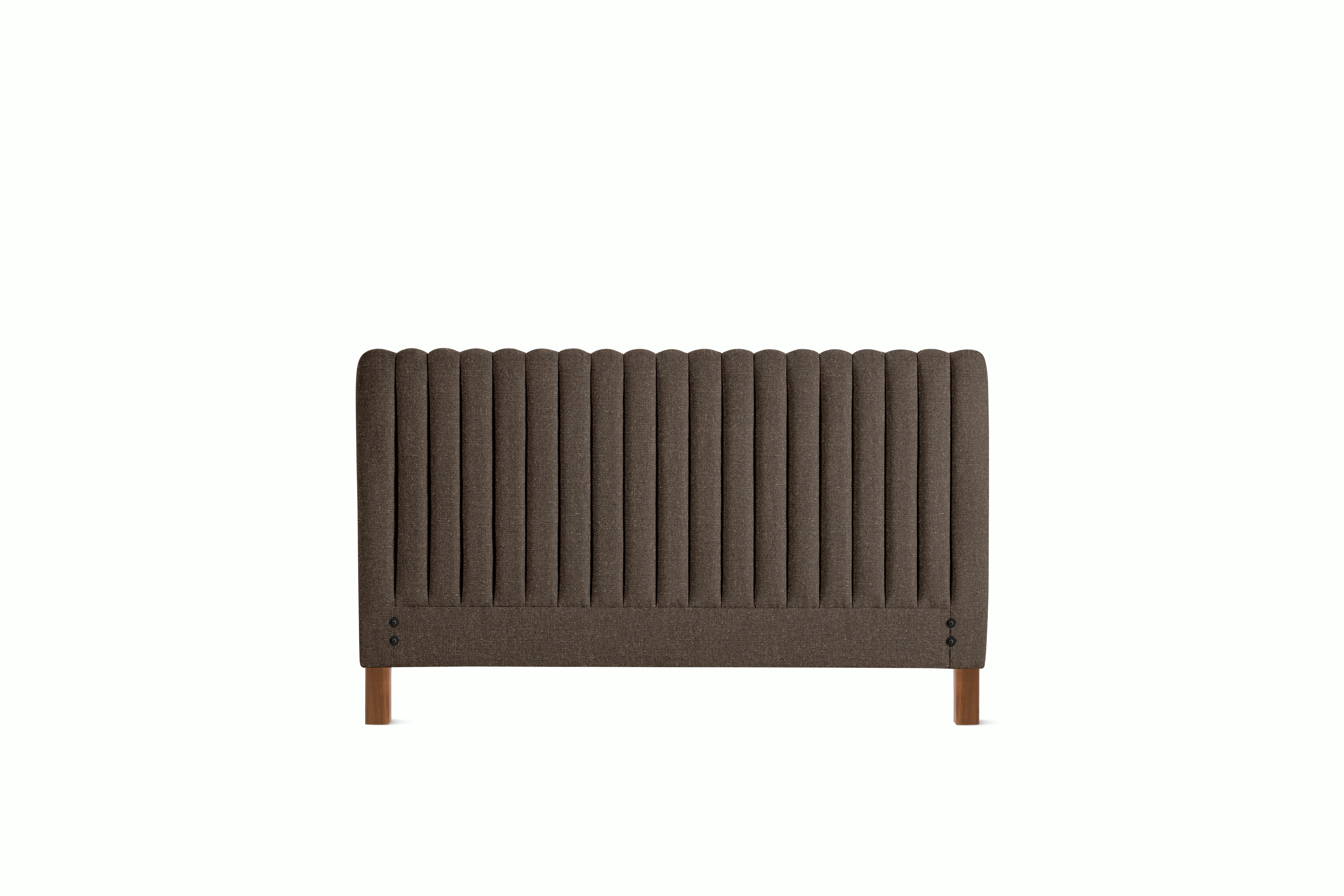 Charlotte Headboard - Standard in Walnut and Album Linen Espresso