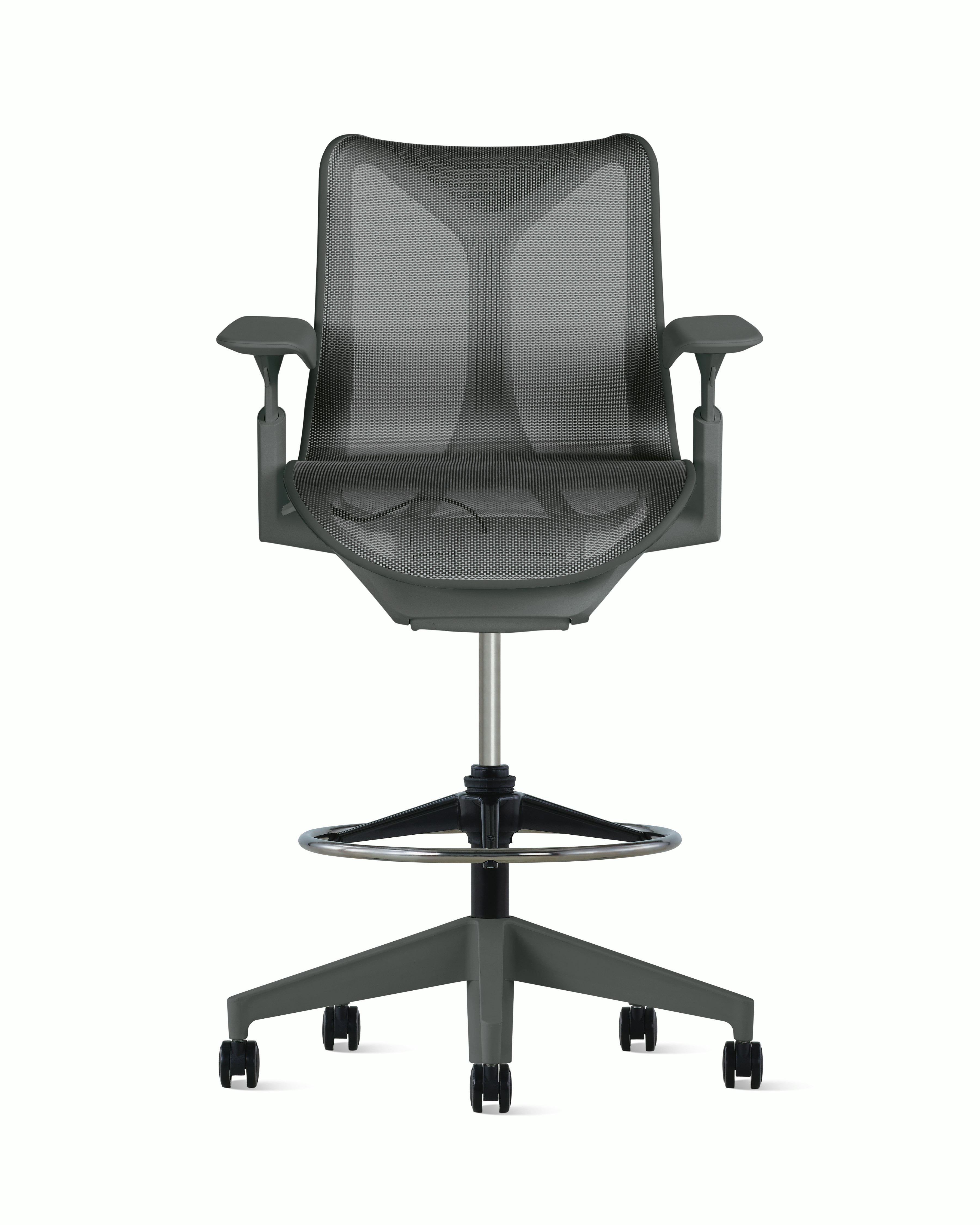 Cosm Stool Low Back Adjustable Arm