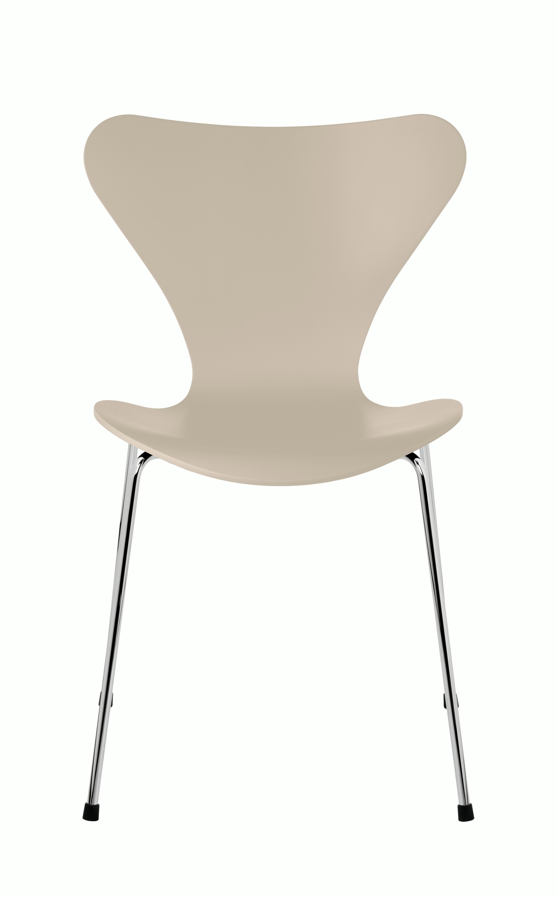 Series 7 Chair - Lacquered, Light Beige, Chromed Steel