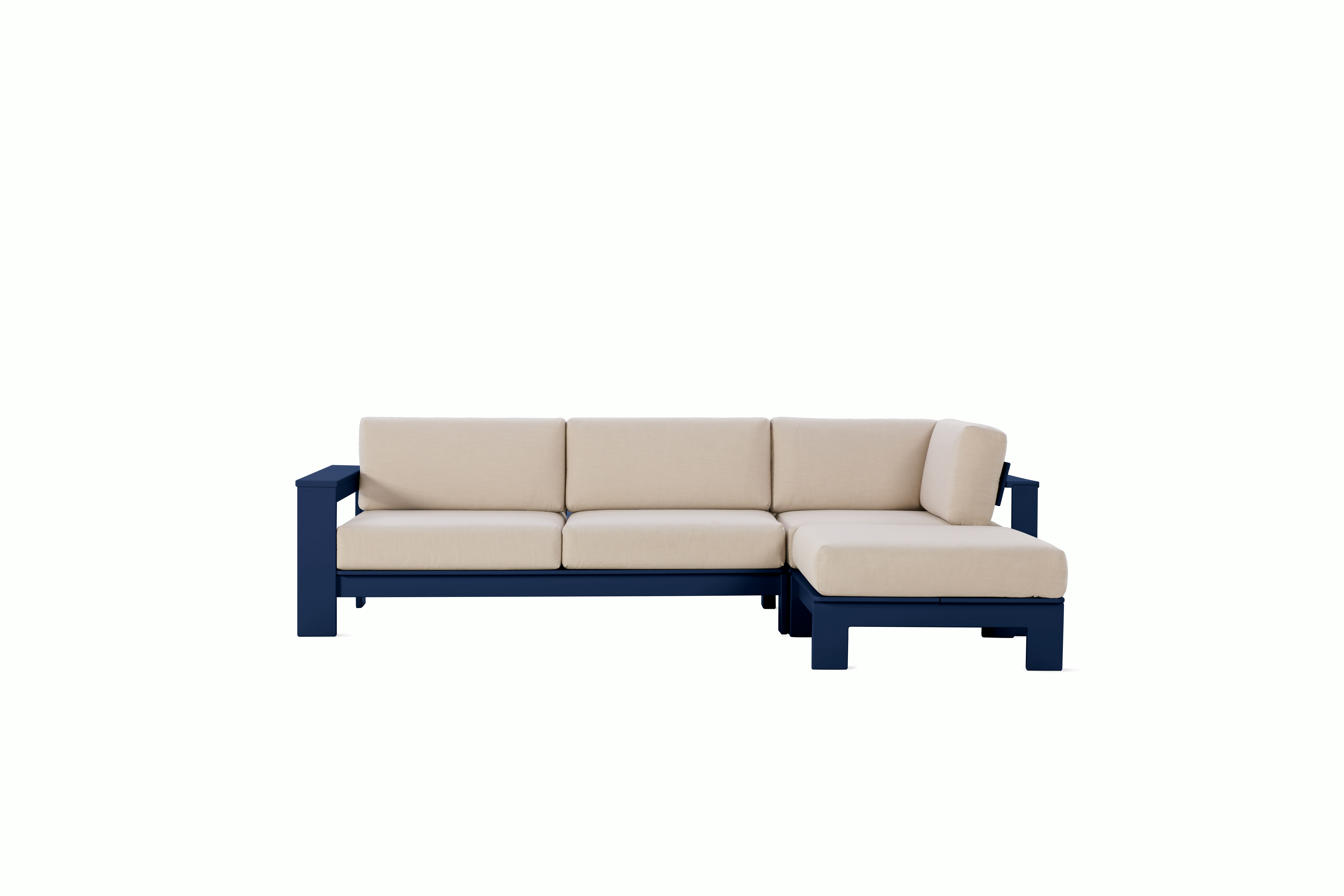 Pepin Sectional with Chaise - right,  navy-blue,   flax