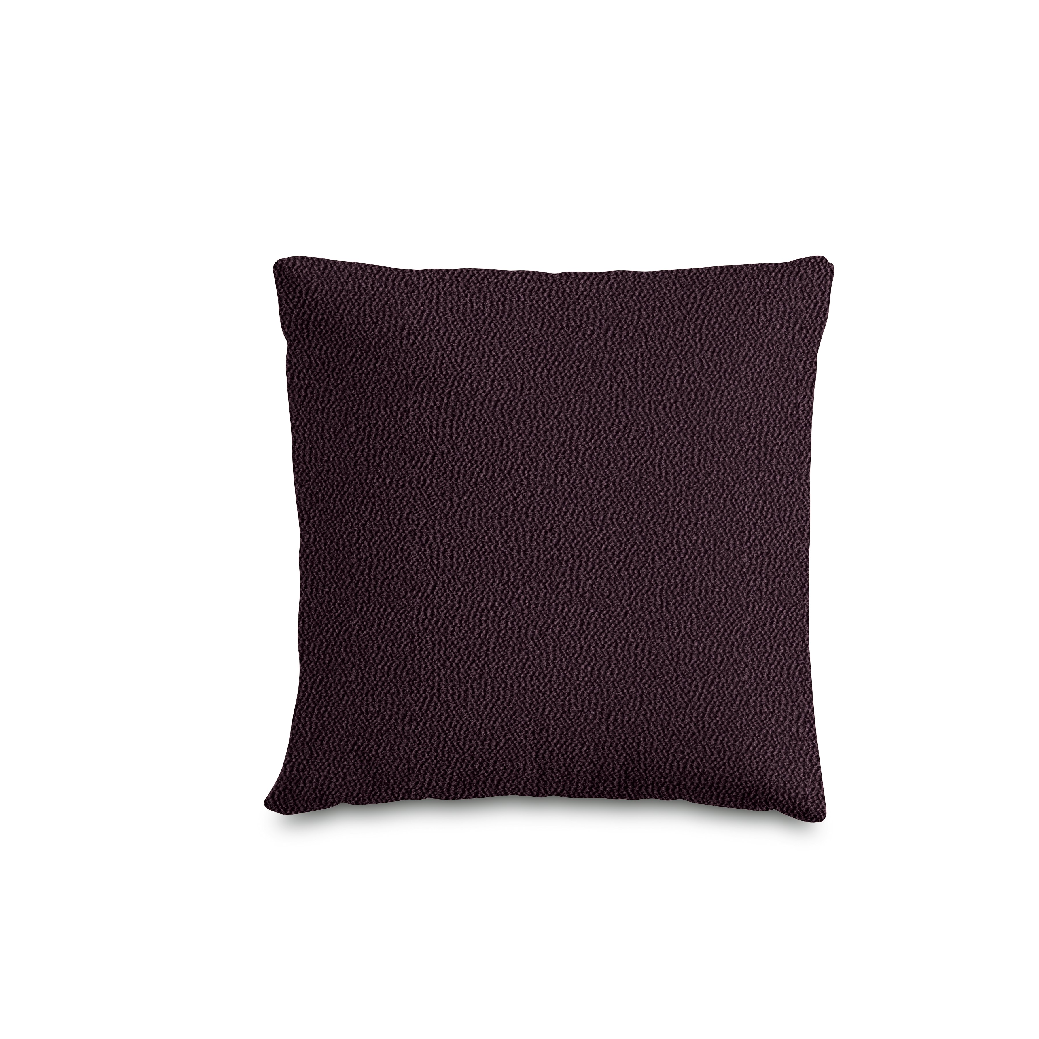 A Como Throw Pillow in Turf: Burgundy viewed from the front.