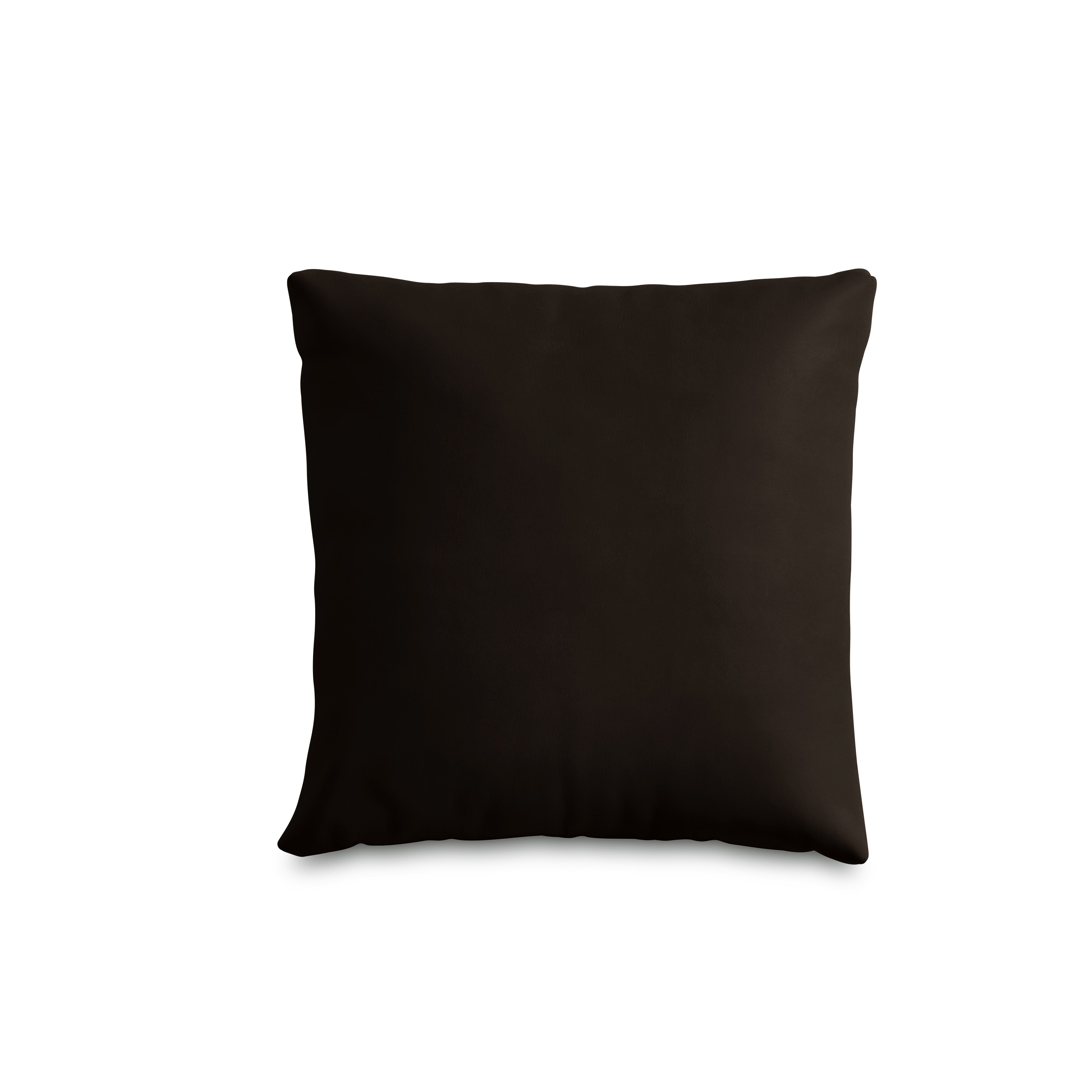 A Como Throw Pillow in Crypton Sintra Velvet: Mink viewed from the front.