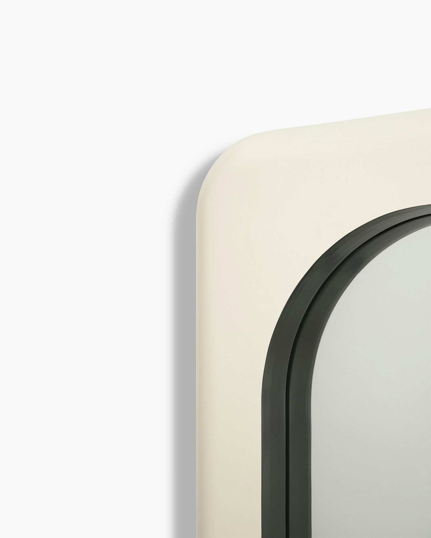 Bezel Mirror, Pearl and Black Olive