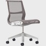Setu Task Chair - No Arms,  Intercept,  Cocoa,  Studio White,  Silver Alloy