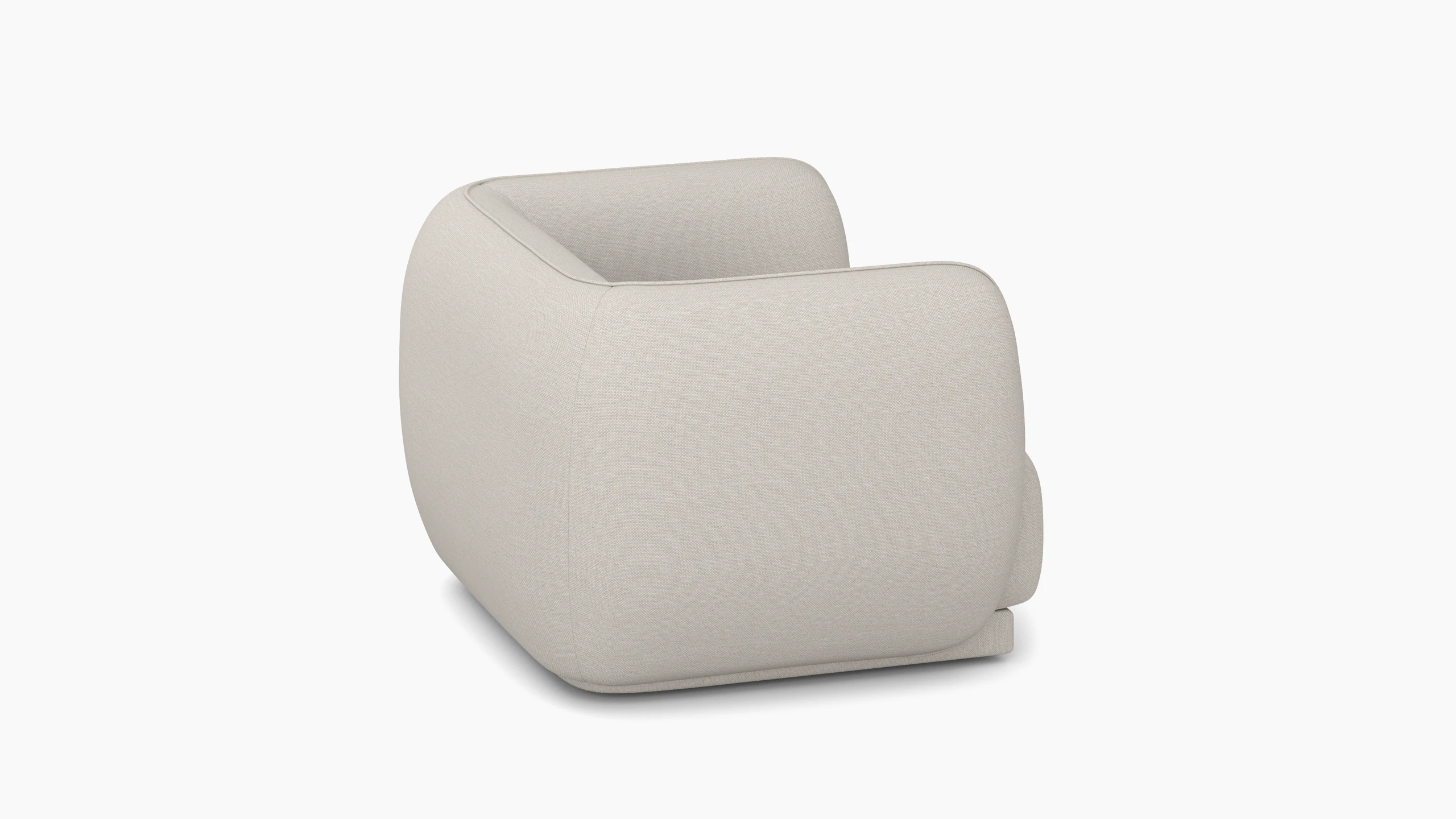 A Meris Armchair in Clavicle viewed from behind.