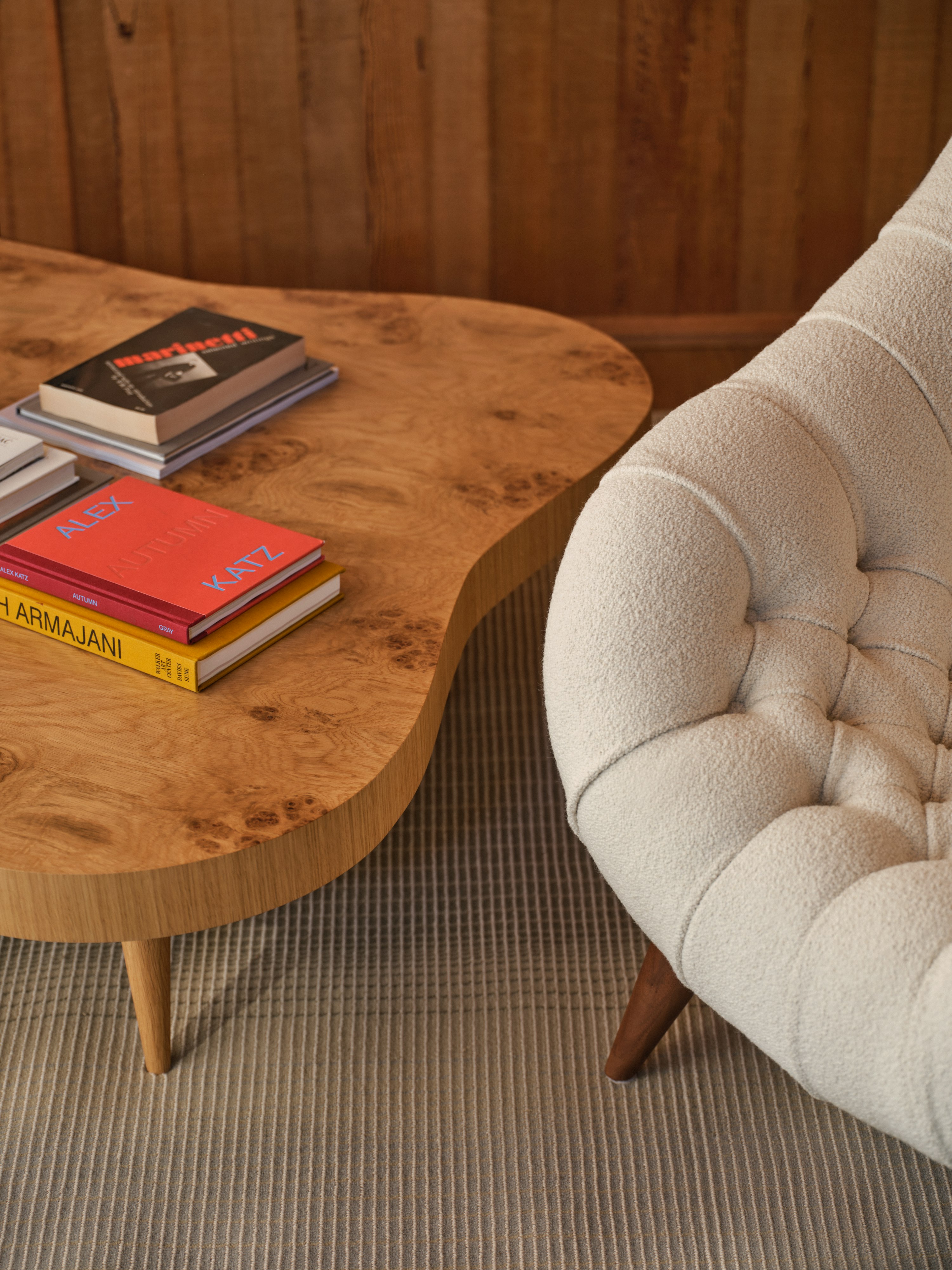 Rohde Easy Chair in white whim fabric