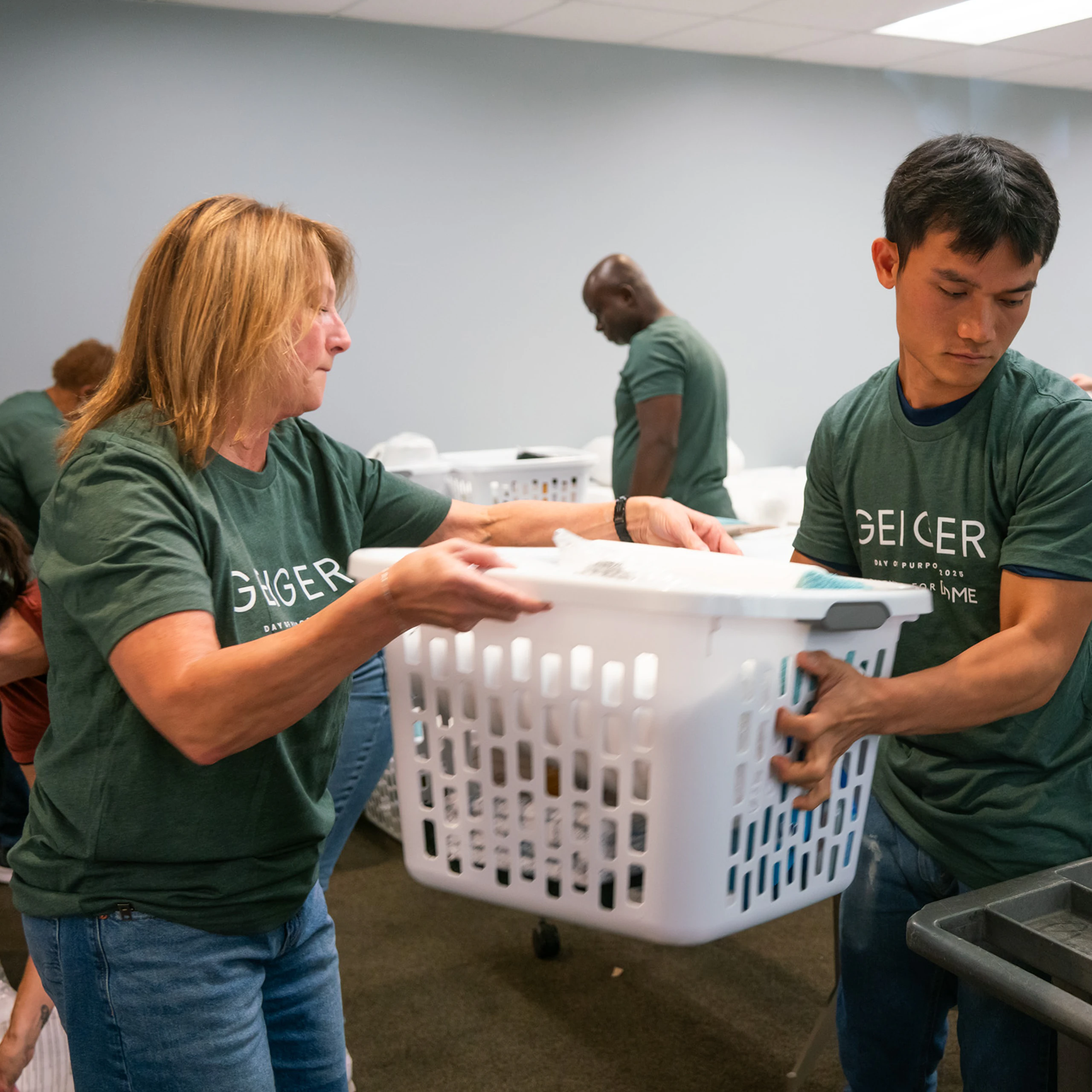 Geiger employees volunteering at the Day of Purpose at the Fulton factory in Atlanta.