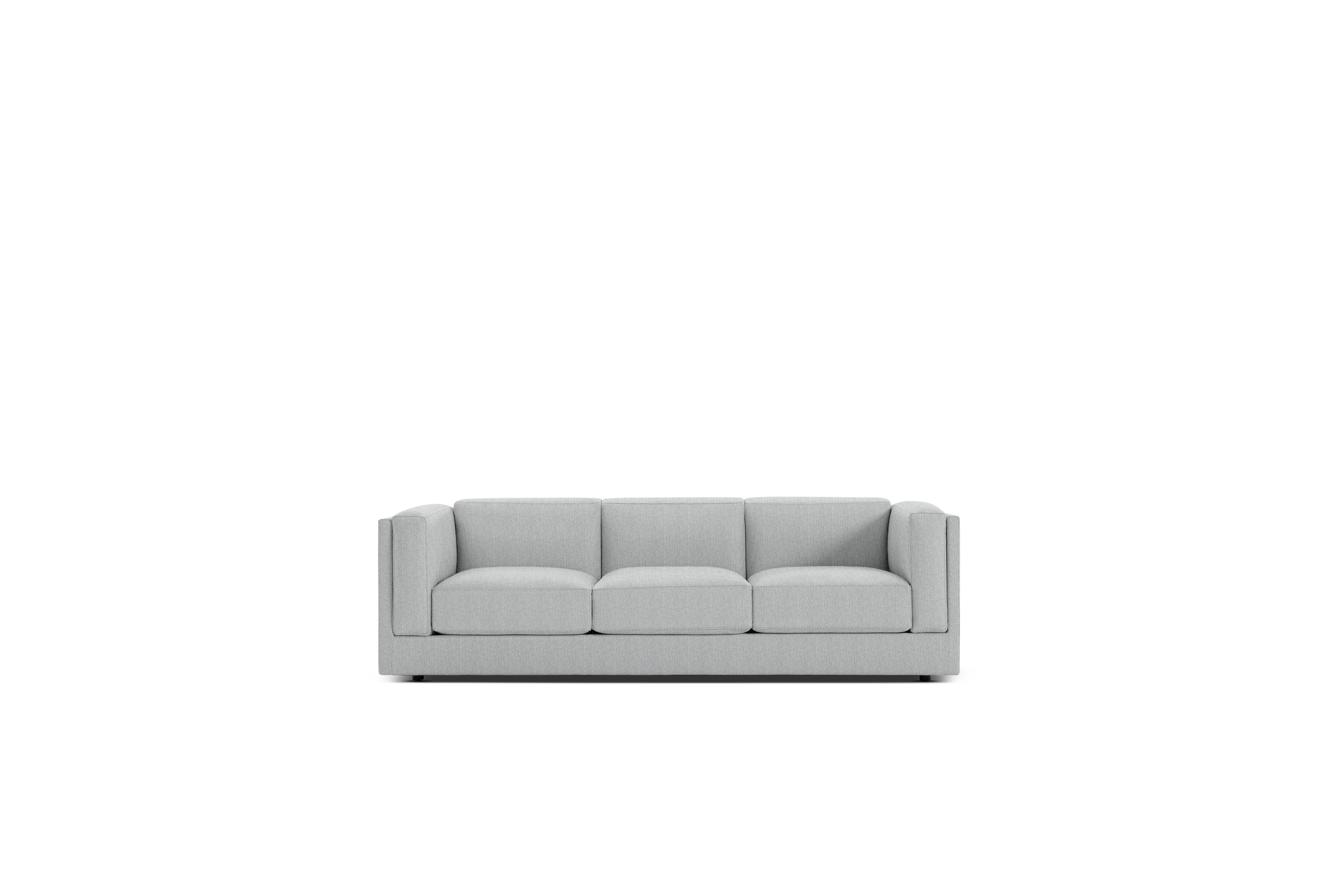 Symme Sofa - Three Seater,  Fabric Frame,  Pebble Weave,  Fog,  Pebble Weave,  Fog