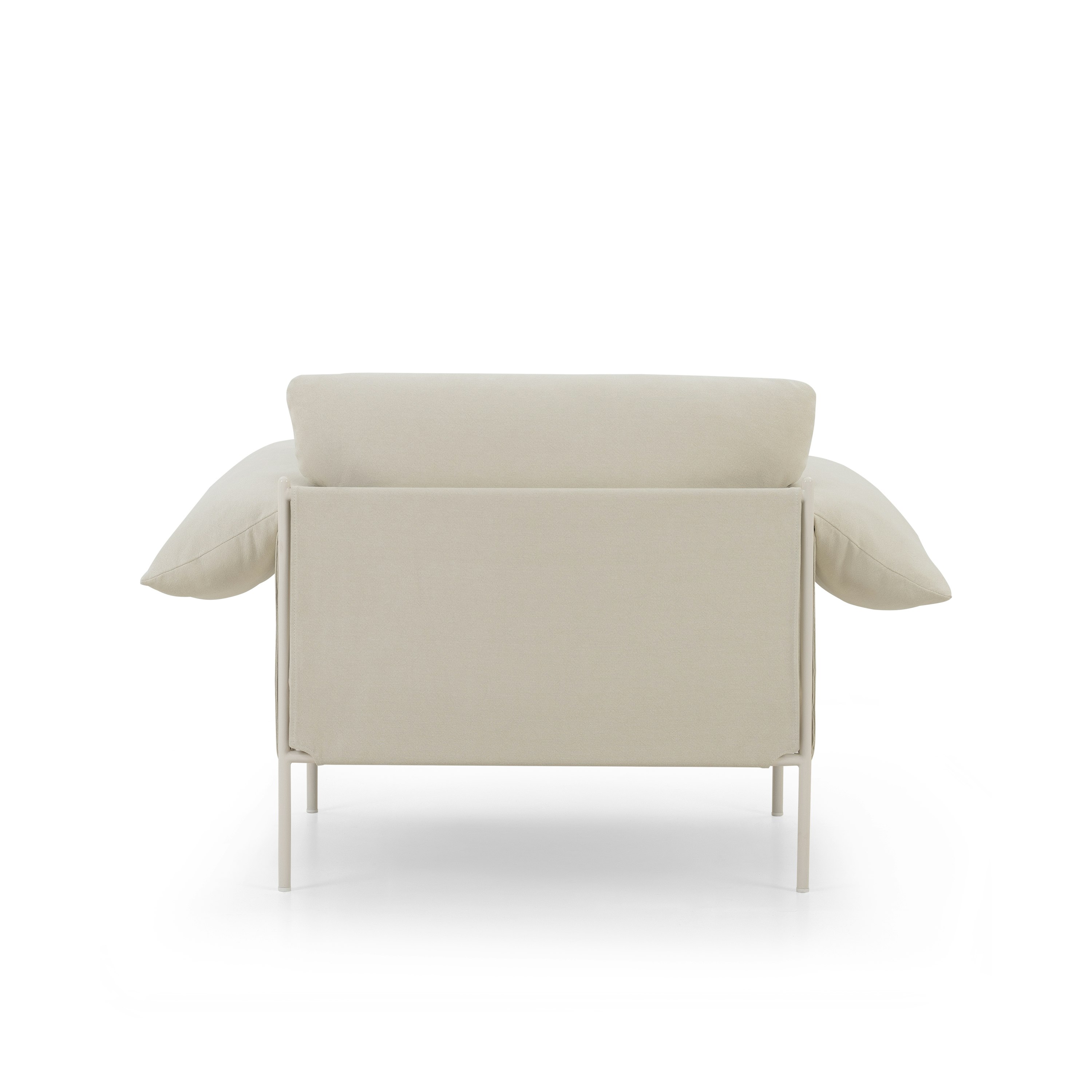 A Alva Chair in Cabarita Natural with a Nougat Cream finish viewed from Back