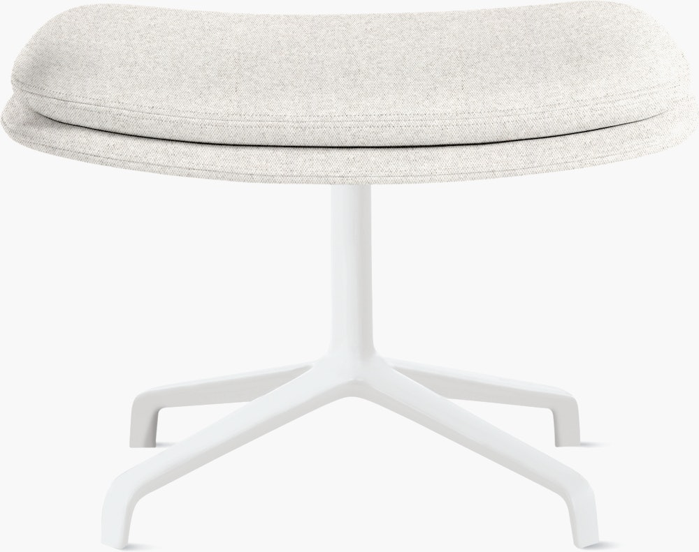 Striad Ottoman in 4-Star Base White Luce,  Blanched