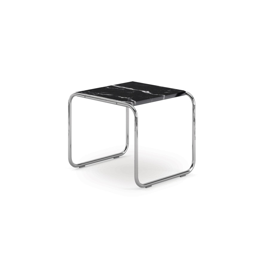 Laccio Table - Small, Nero Marquina Marble, Polished Aluminum
