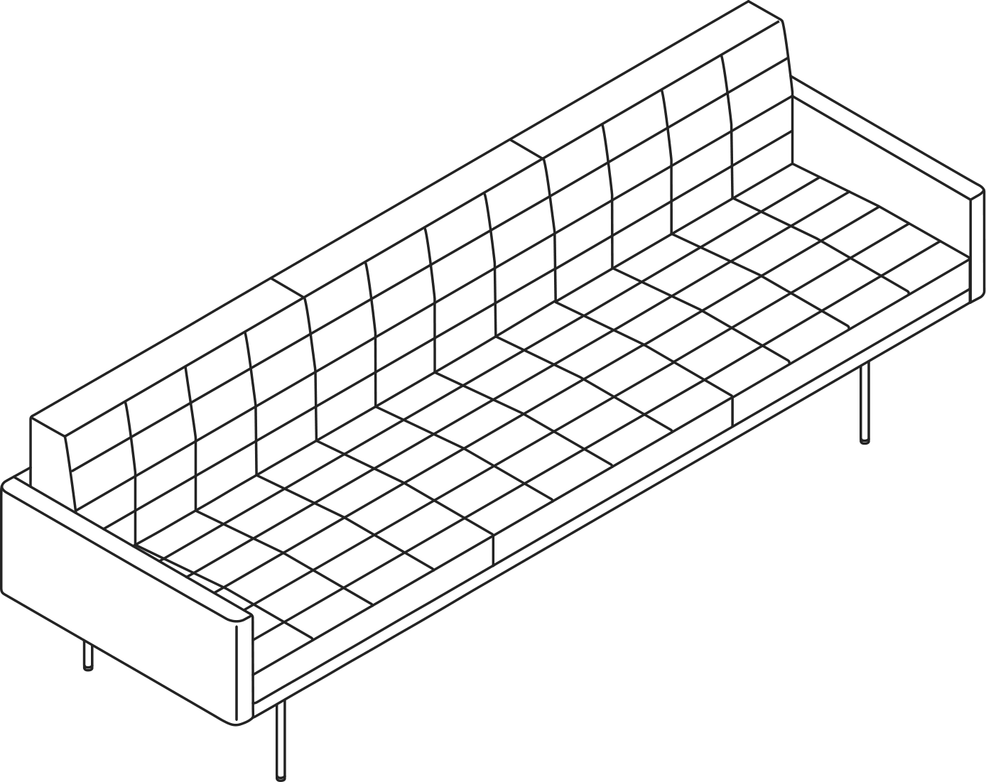 A line drawing - Tuxedo Component Sofa | Sofa