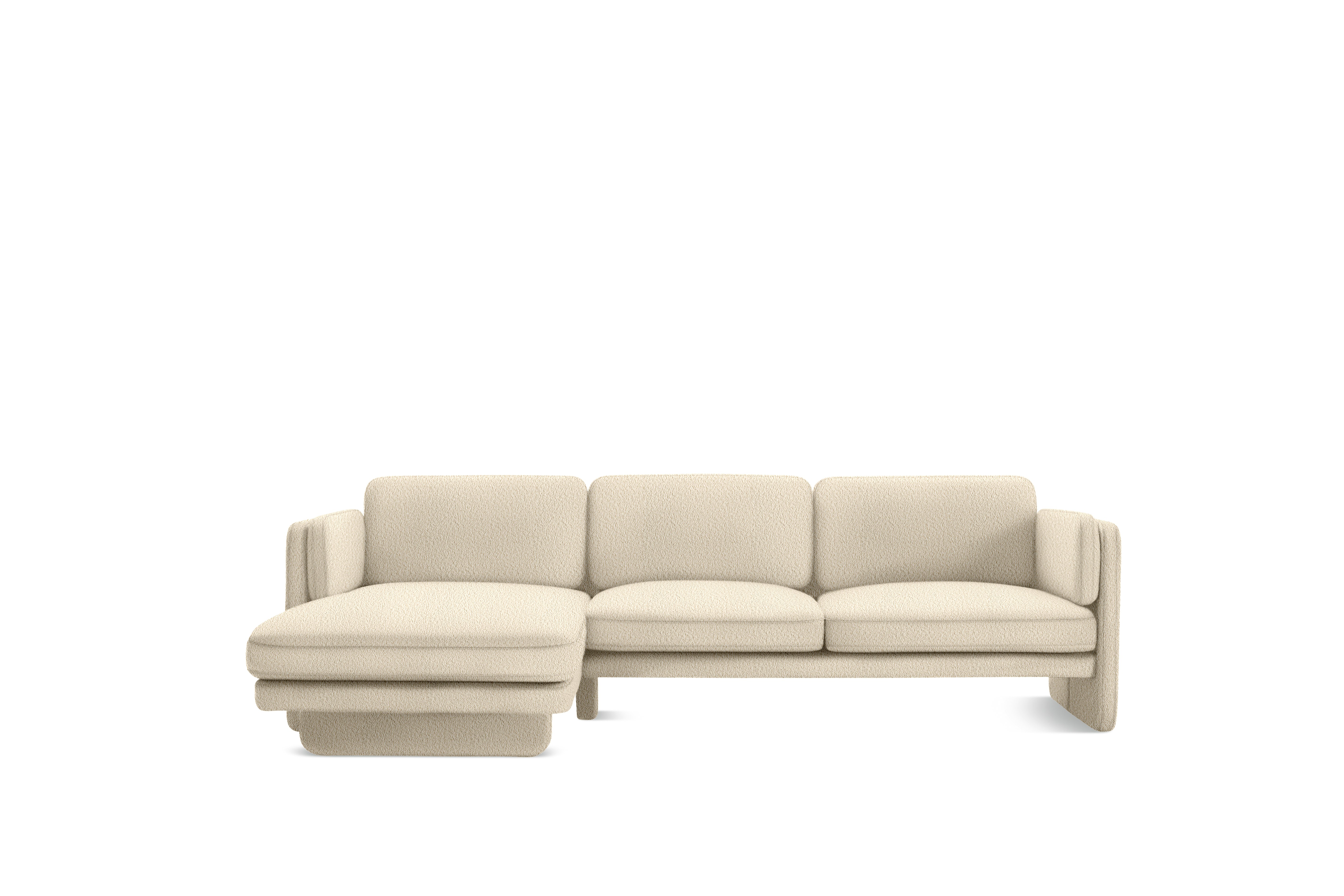 Pastille Sectional Chaise - 105 Inch, Left, Fabric, Turf, Cream