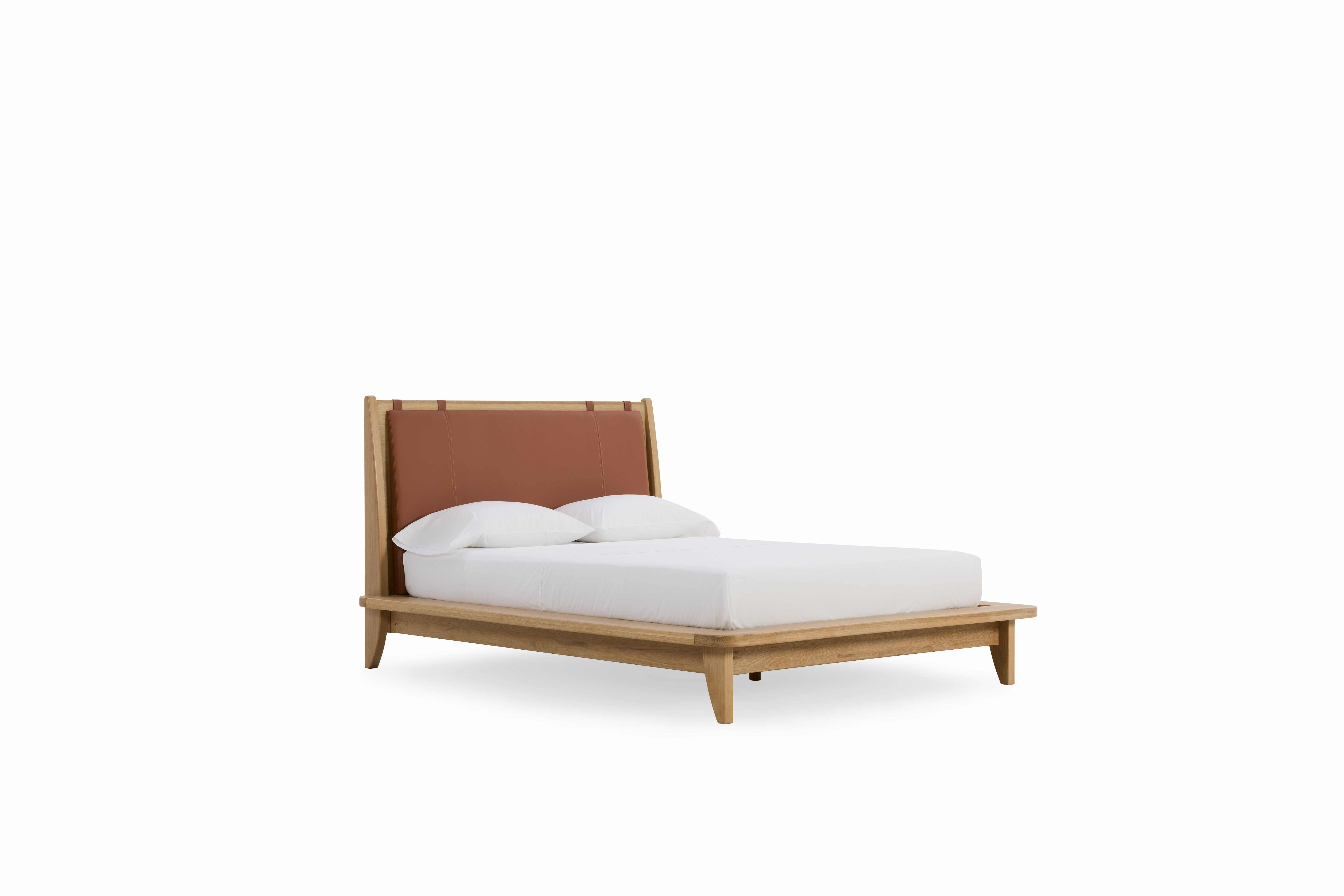 Noviembre Bed - oak,  cognac
