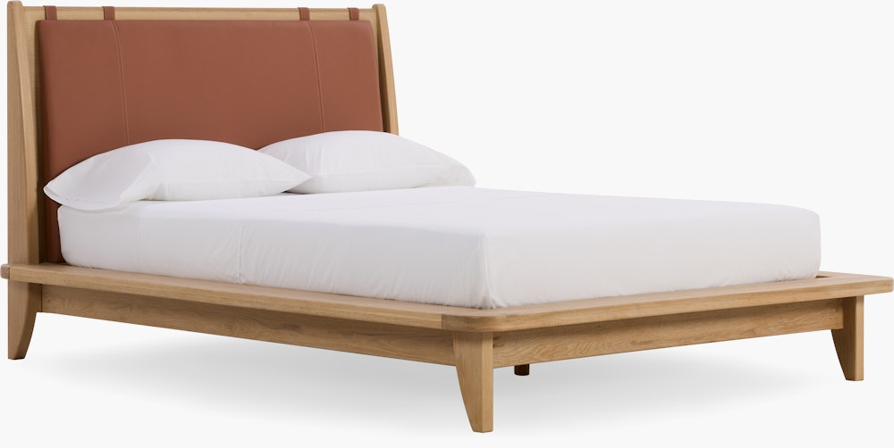 Noviembre Bed - oak,  cognac