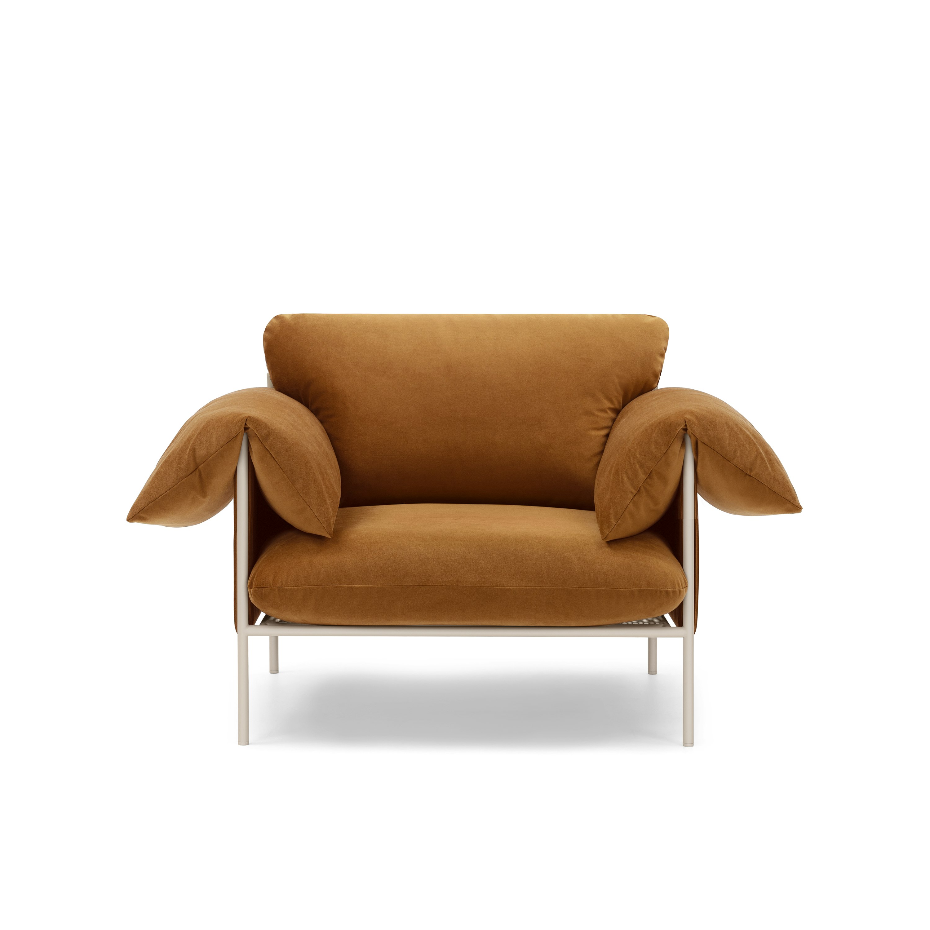 Alva Occasional Chair Nougat Frame Malibu Caramel