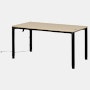 Spout S2S Table - 30" x 60"",  Veneer Clear on Ash,  Ultra Black,  With Cable Tray,  With Storage Drawer,  Standard Height"
