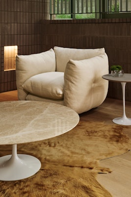 Perron Pillo Lounge Chair Saarinen Coffee Side Table