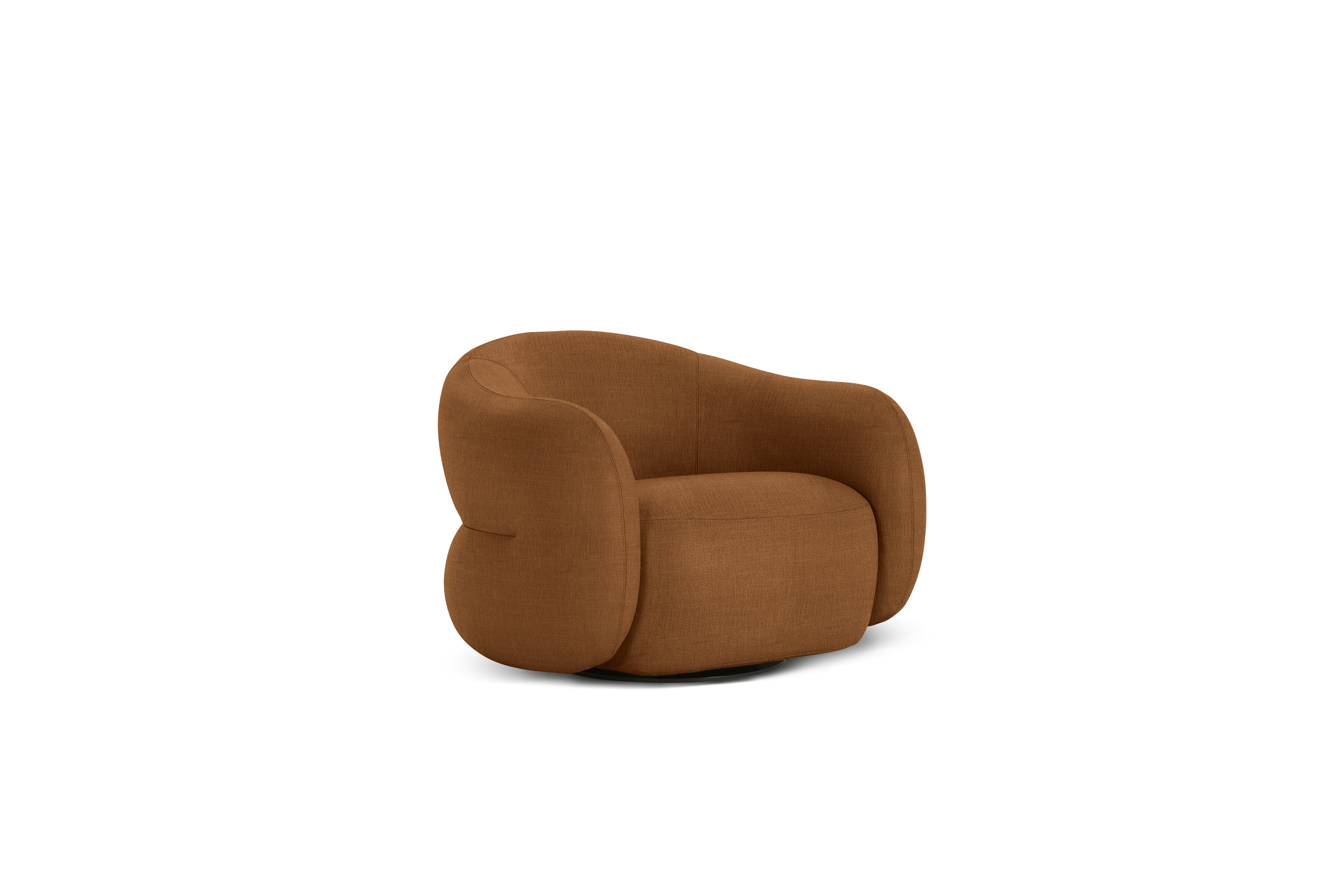 Soffi Swivel Chair - Fabric, Crypton Robusta, Rattan