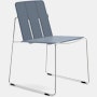 Keene Side Chair - Ash Blue, Stainless Steel