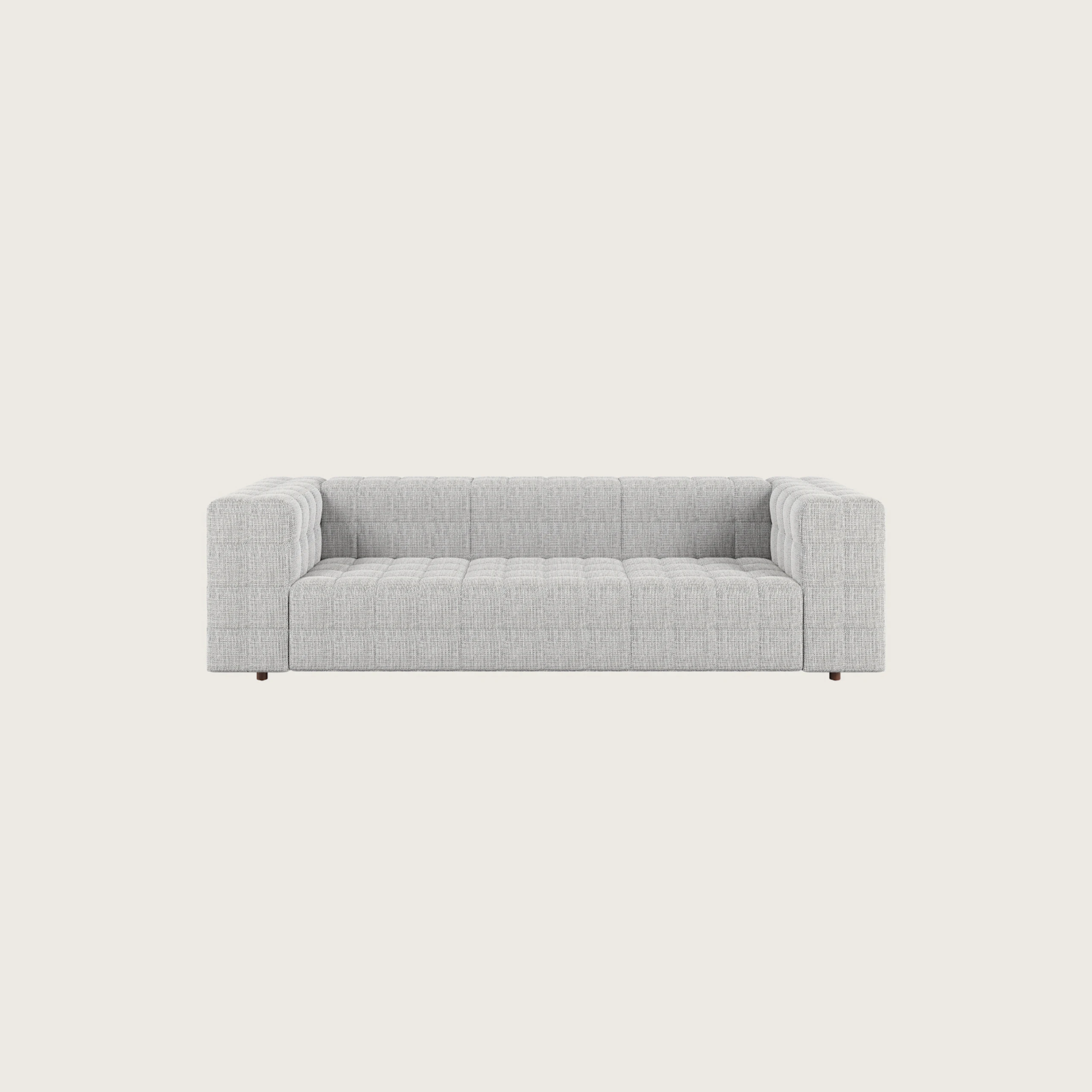 Rapport Sofa 3 Seater in Capri Silver with Walnut Legs