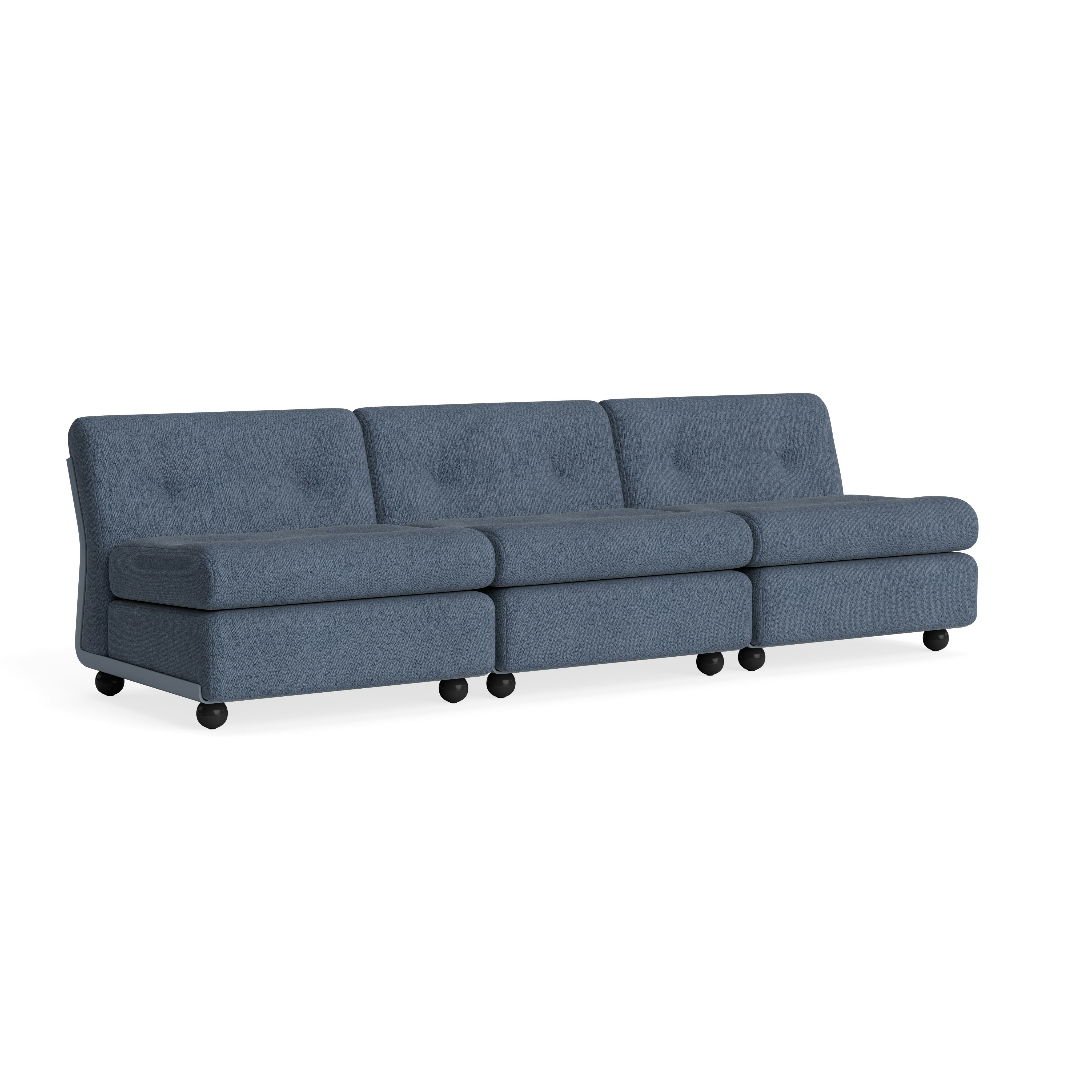 Amanta Sofa - Three Seater, Turf, Blue Grey, Frost Blue